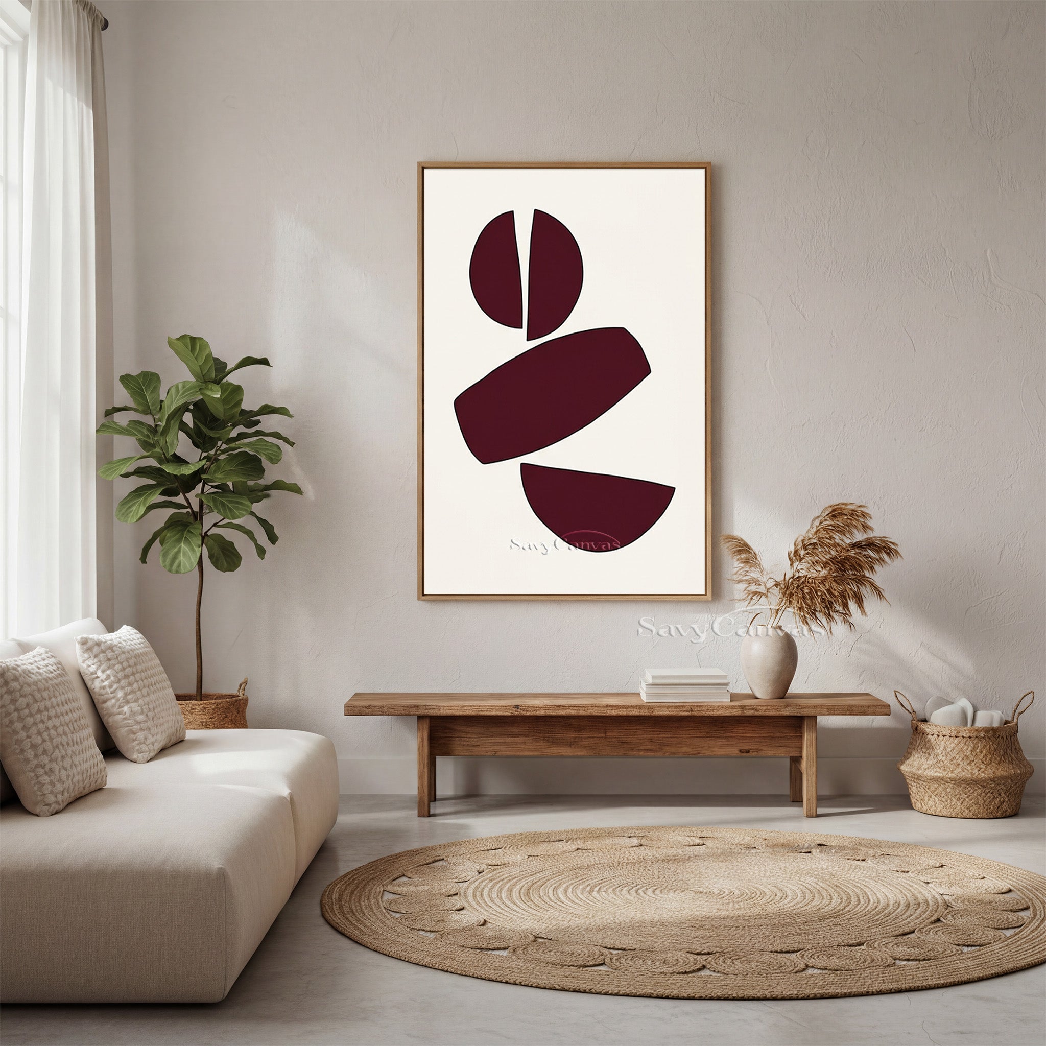Minimalist Balancing Shapes Art | Zen Abstract Painting #AA 503