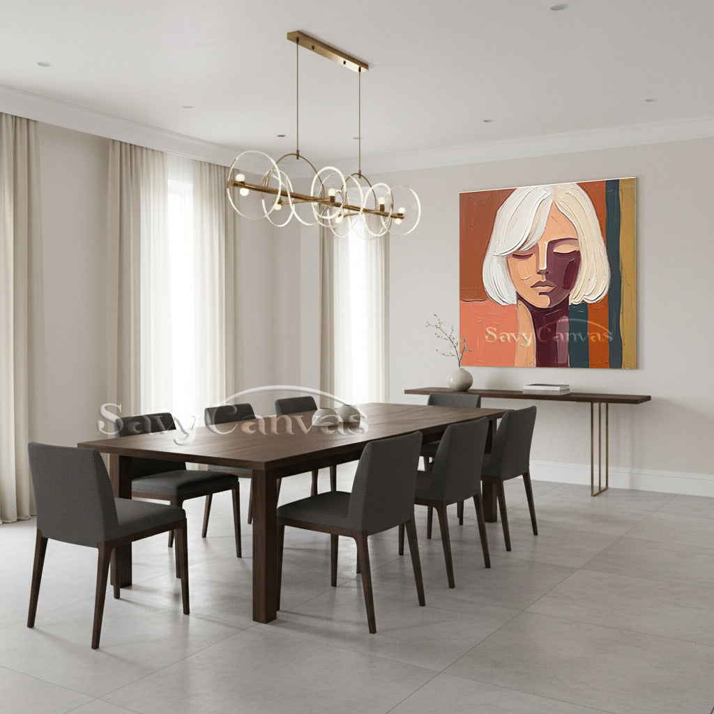 Hand-Painted Contemporary Portrait Painting #SS 103