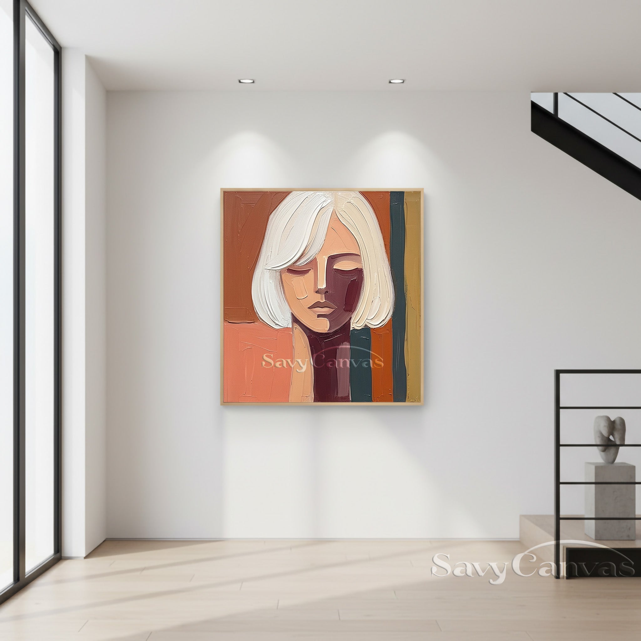 Hand-Painted Contemporary Portrait Painting #SS 103