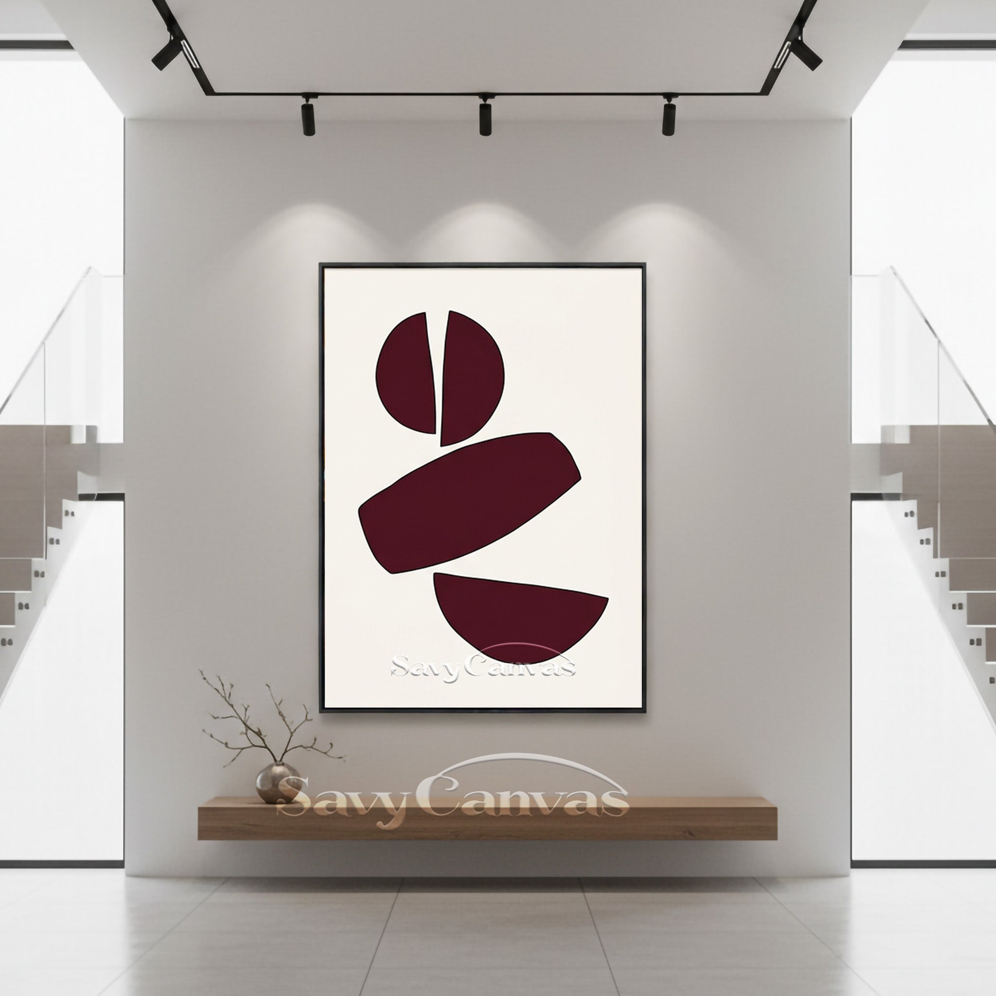 Minimalist Balancing Shapes Art | Zen Abstract Painting #AA 503