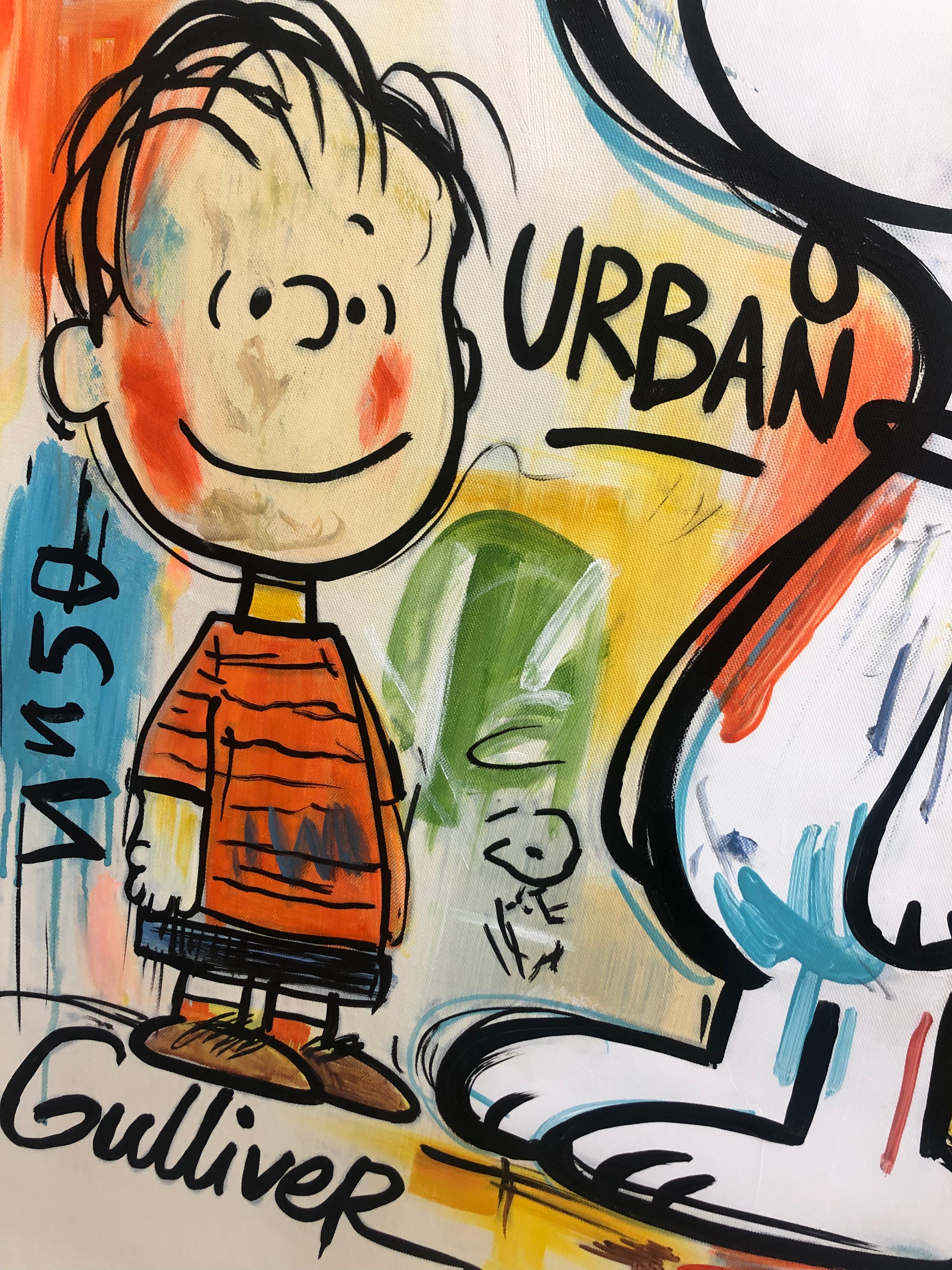 Modern Urban Street Art Peanuts Oil Painting for Wall Decor #SS 069