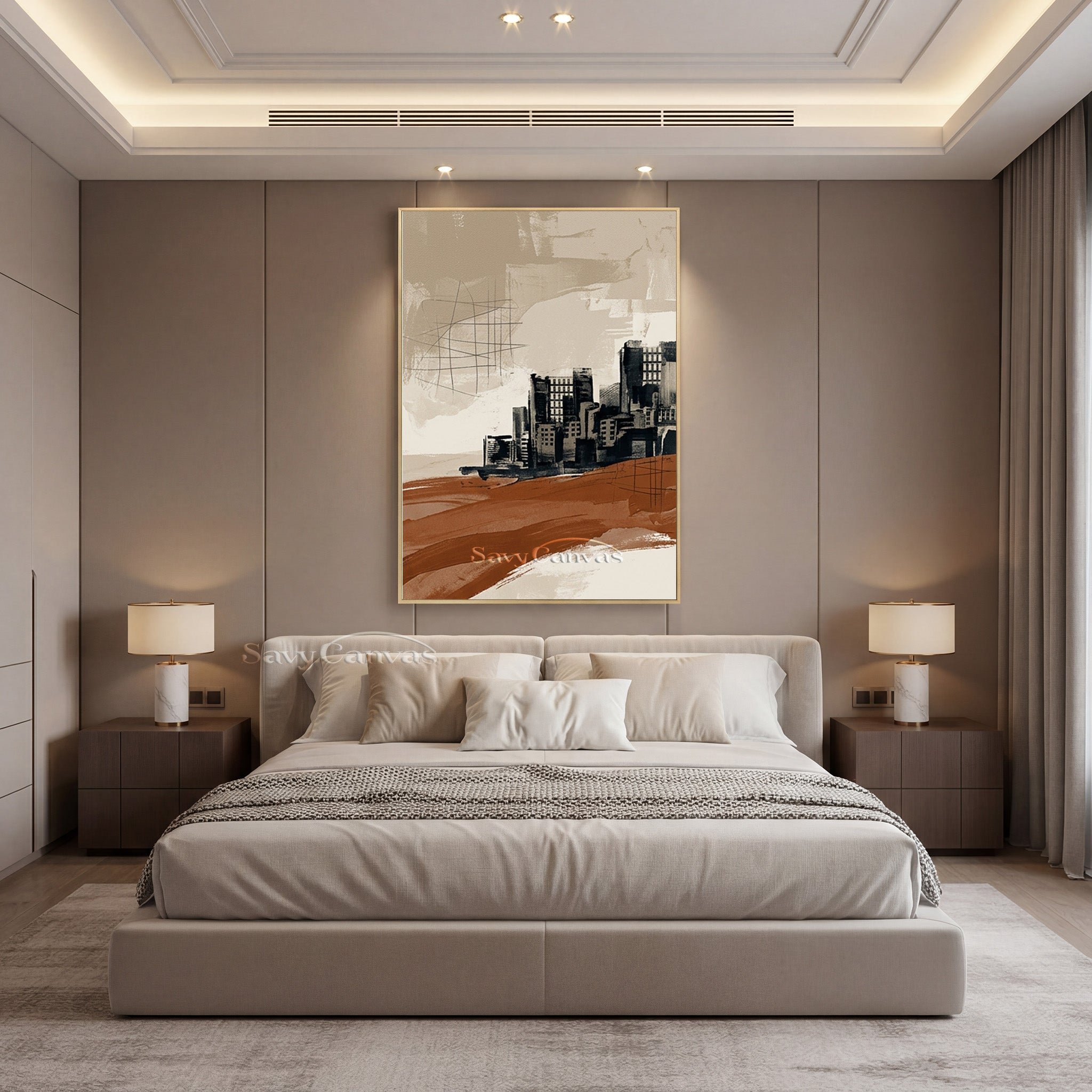 Modern Abstract Industrial Canvas Wall Art #SS 203