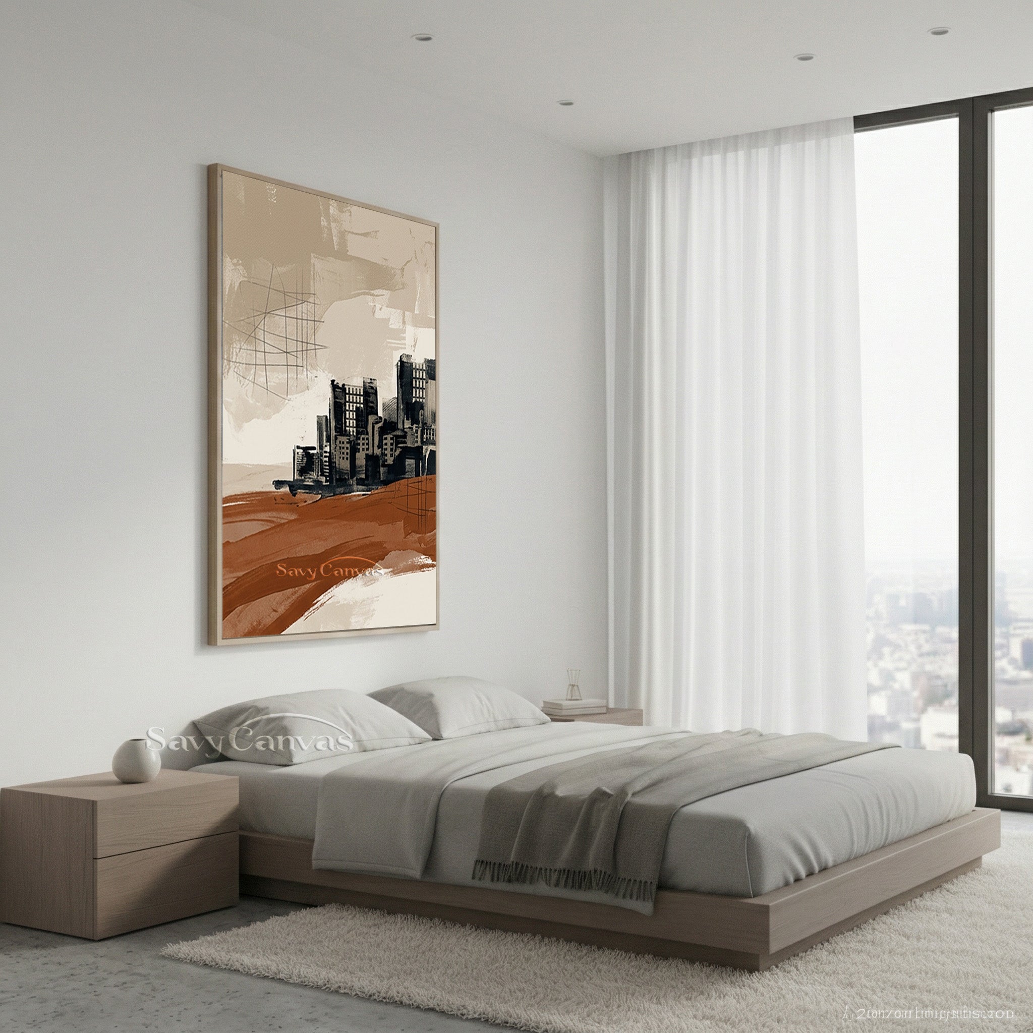 Modern Abstract Industrial Canvas Wall Art #SS 203