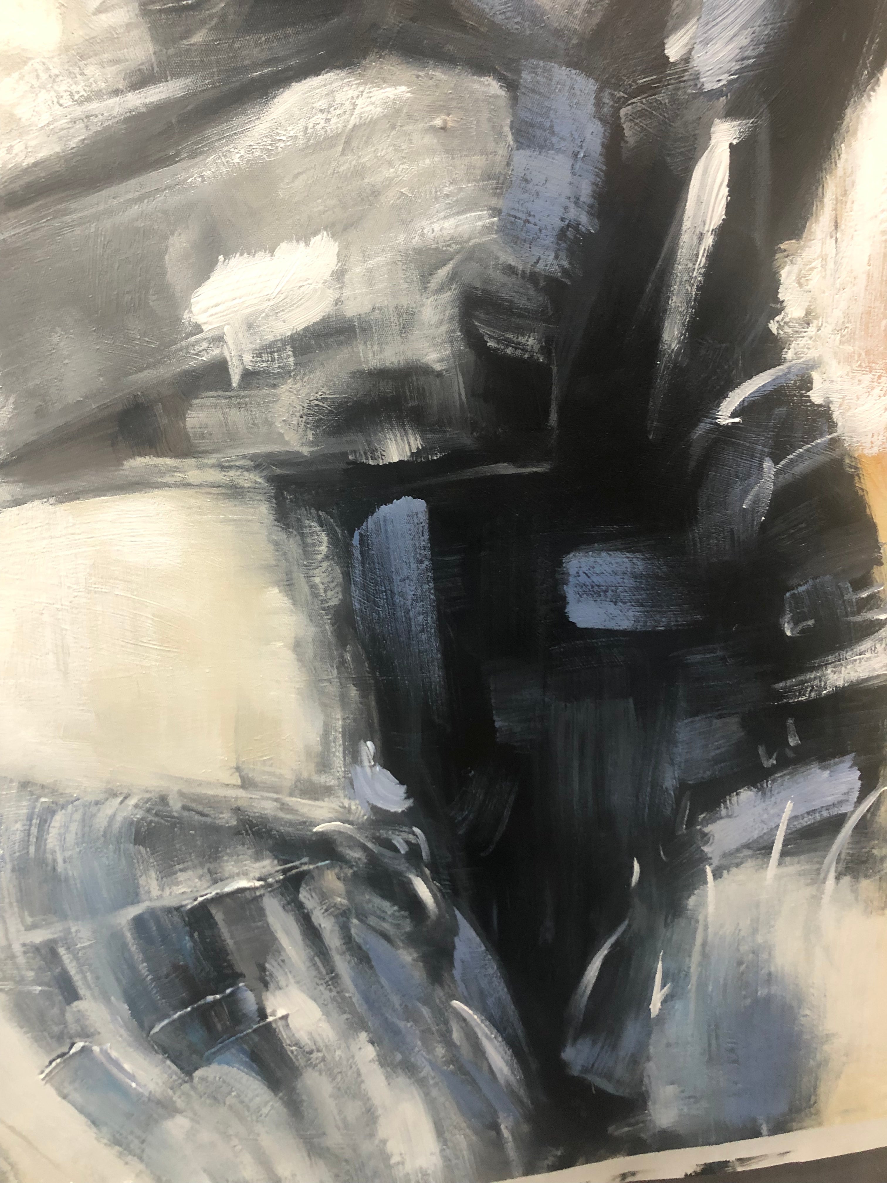 Embracing Abstract Figure Oil Painting, Modern Emotional Art Wall Decor #TB 048