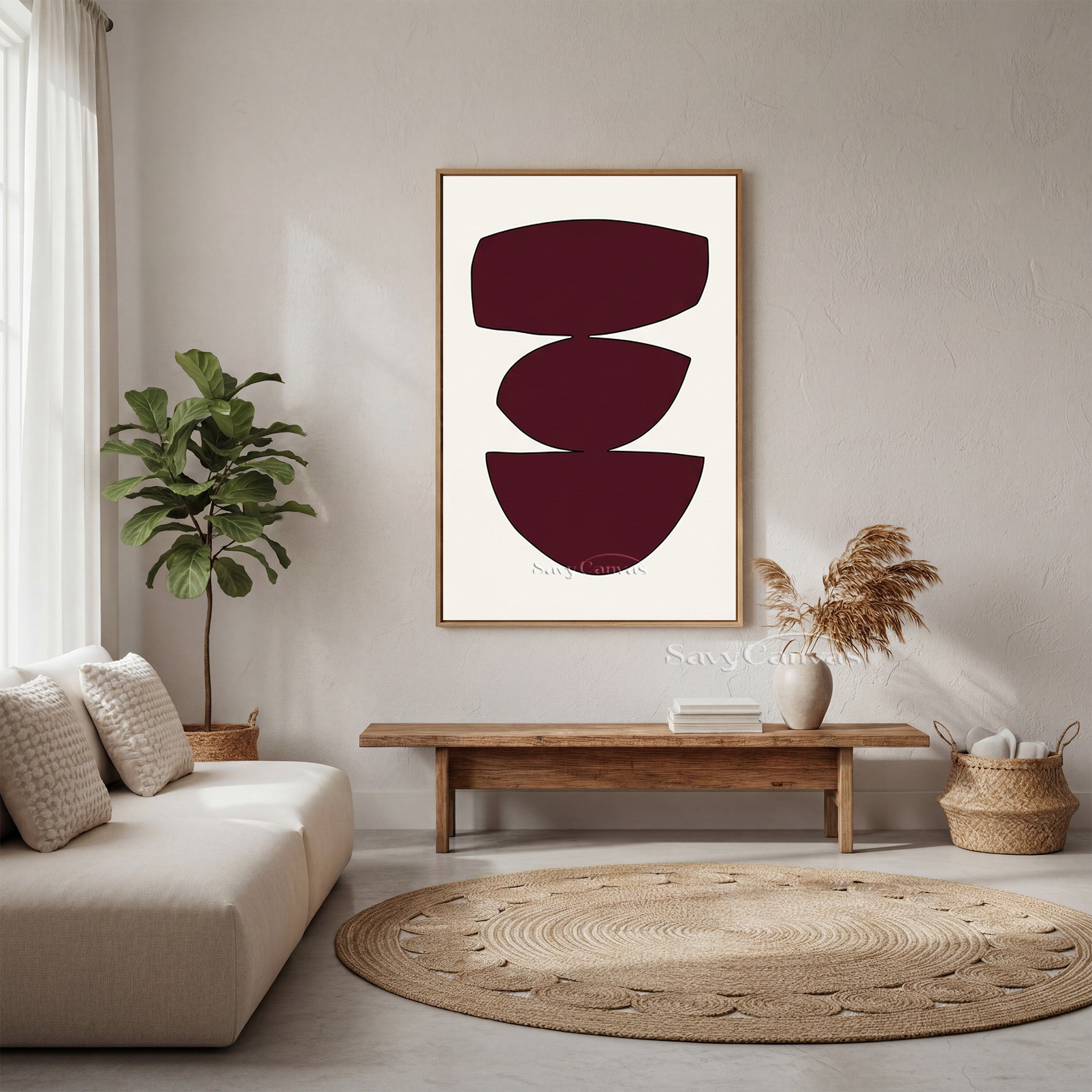 Modern Geometric Painting | Framed Minimalist Wall Art #AA 504