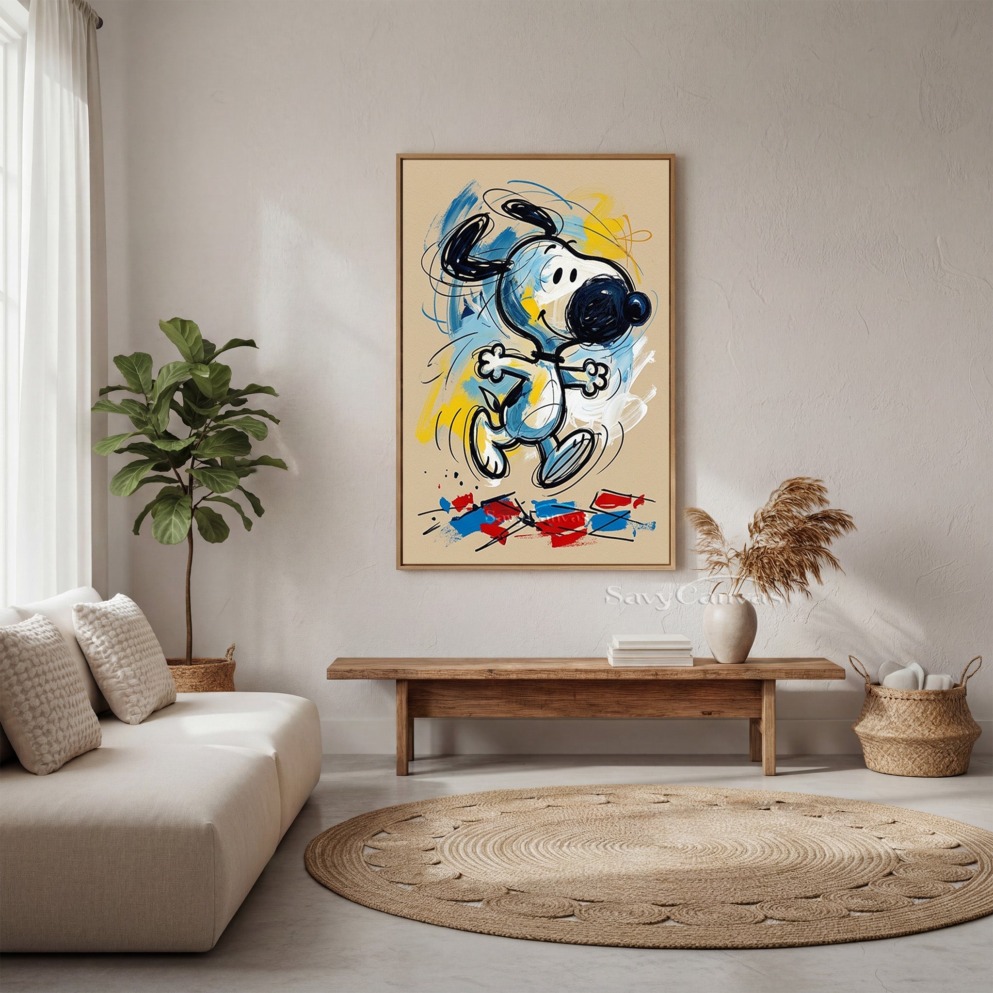 Colorful Pop Expressionist Dog Painting | Modern Animal Wall Art #AA 526
