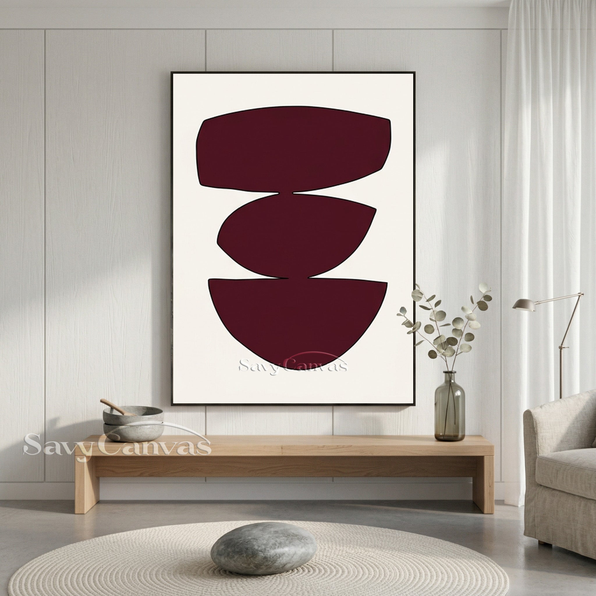 Modern Geometric Painting | Framed Minimalist Wall Art #AA 504