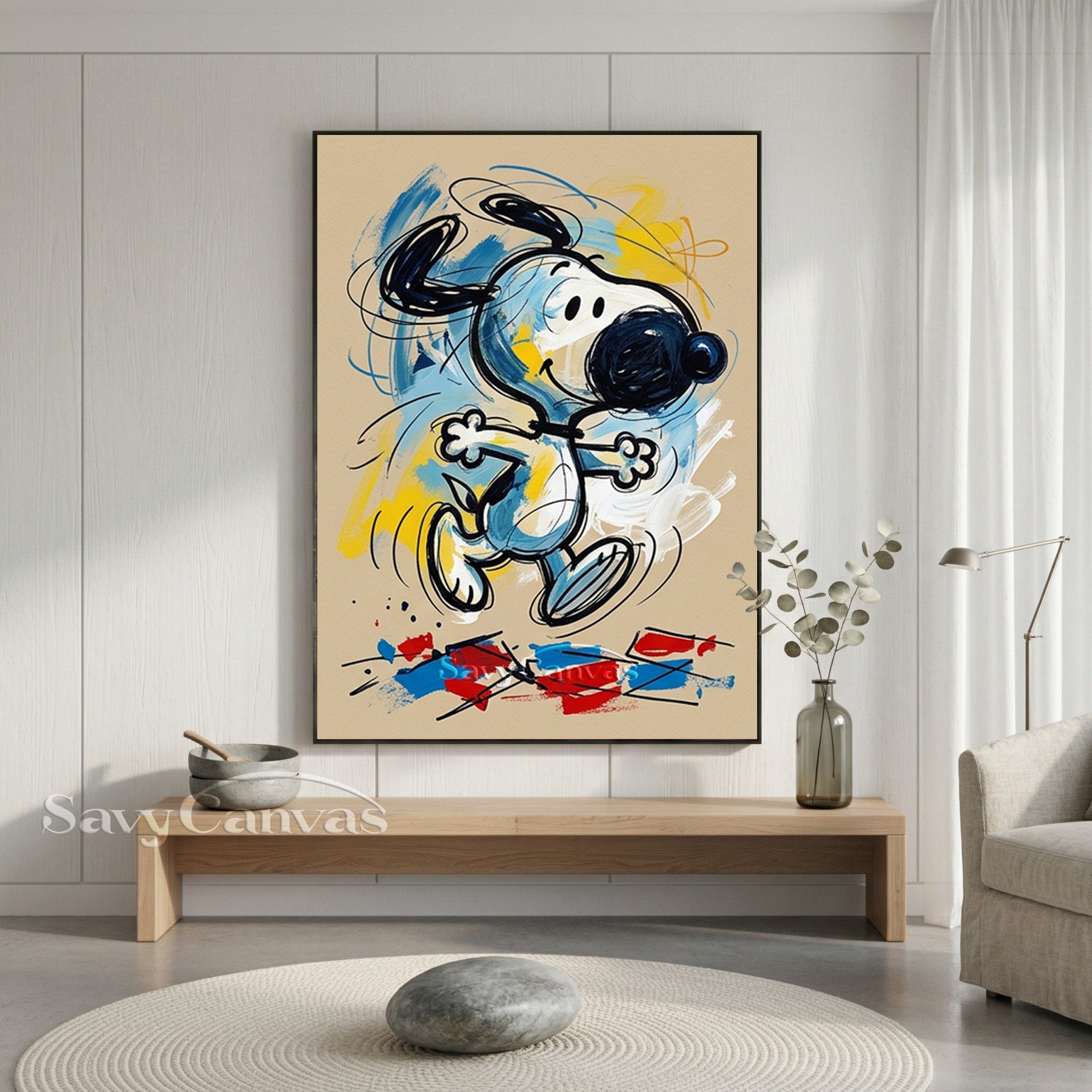 Colorful Pop Expressionist Dog Painting | Modern Animal Wall Art #AA 526