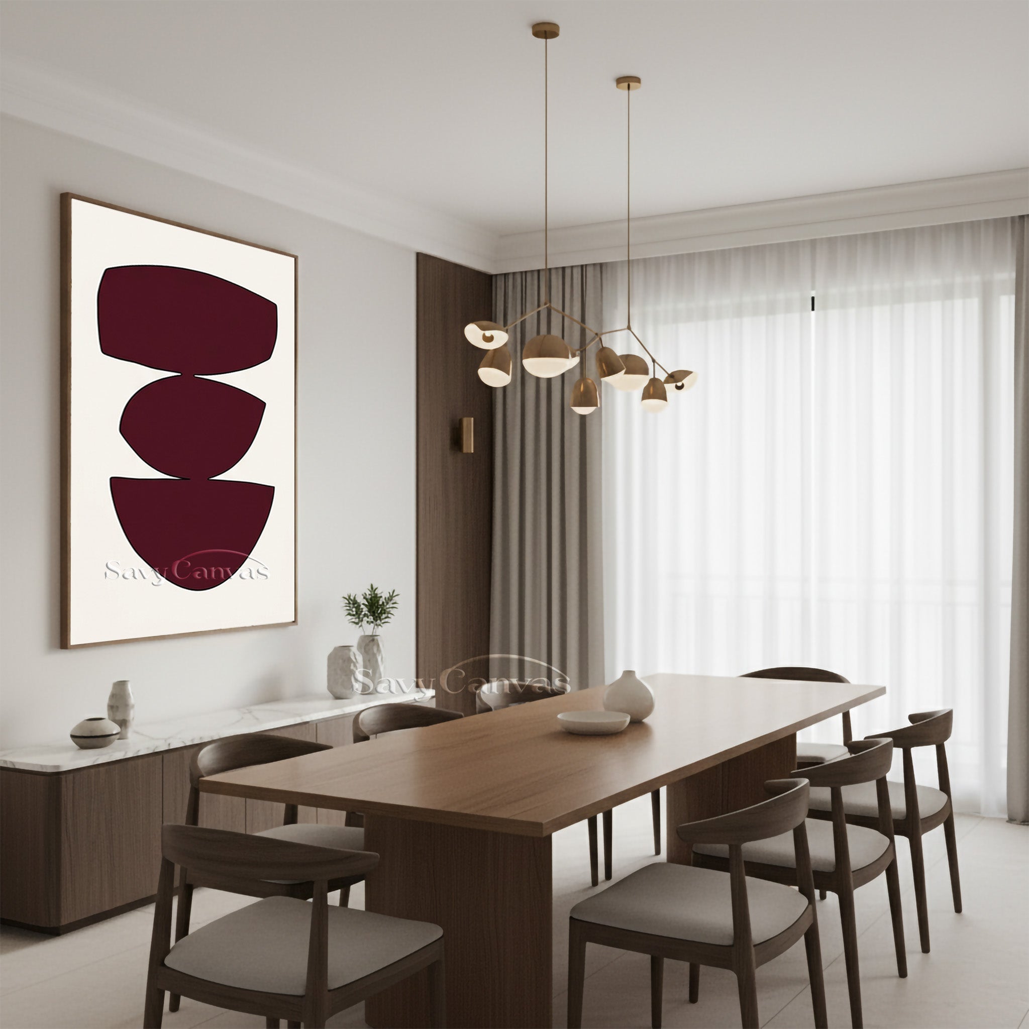 Modern Geometric Painting | Framed Minimalist Wall Art #AA 504