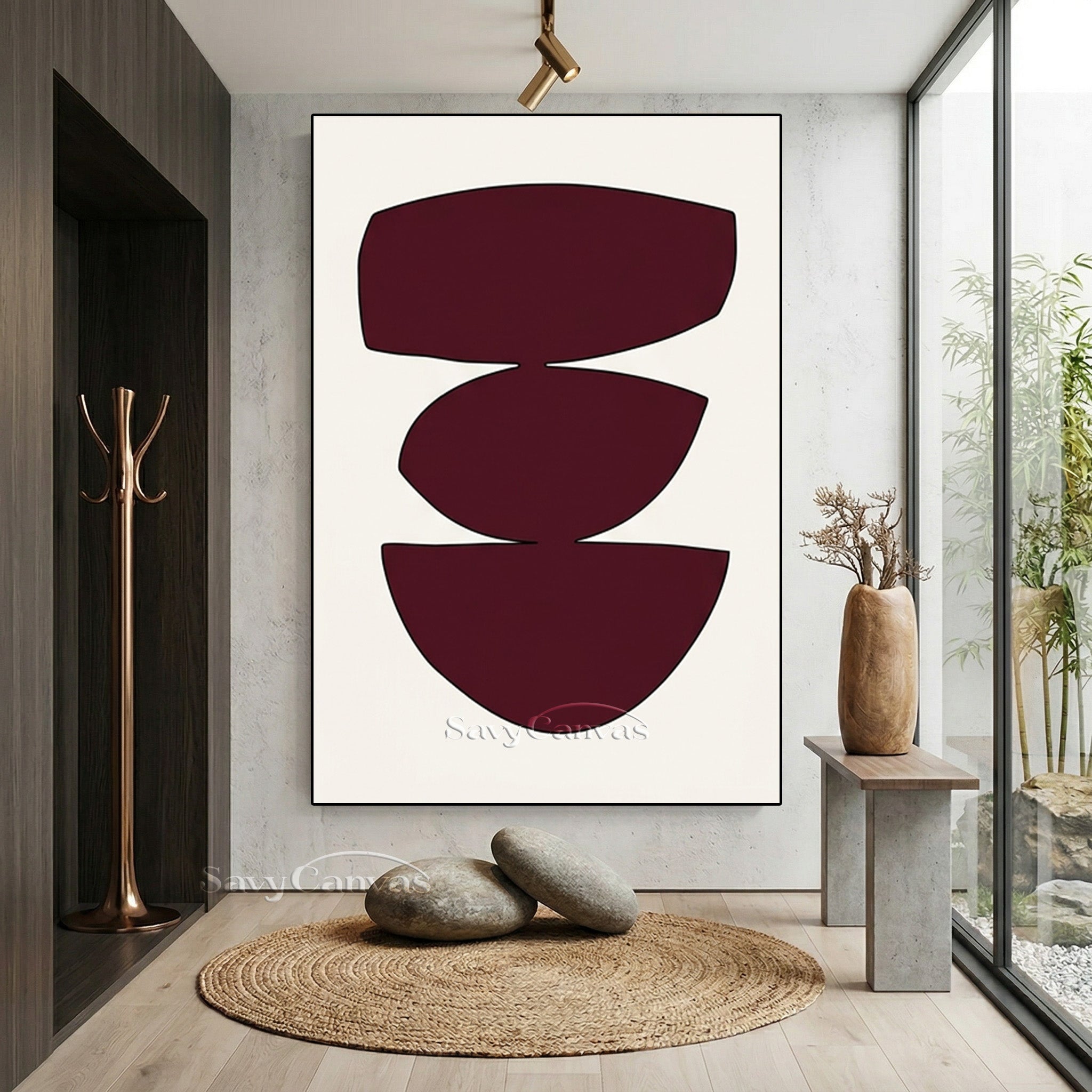 Modern Geometric Painting | Framed Minimalist Wall Art #AA 504