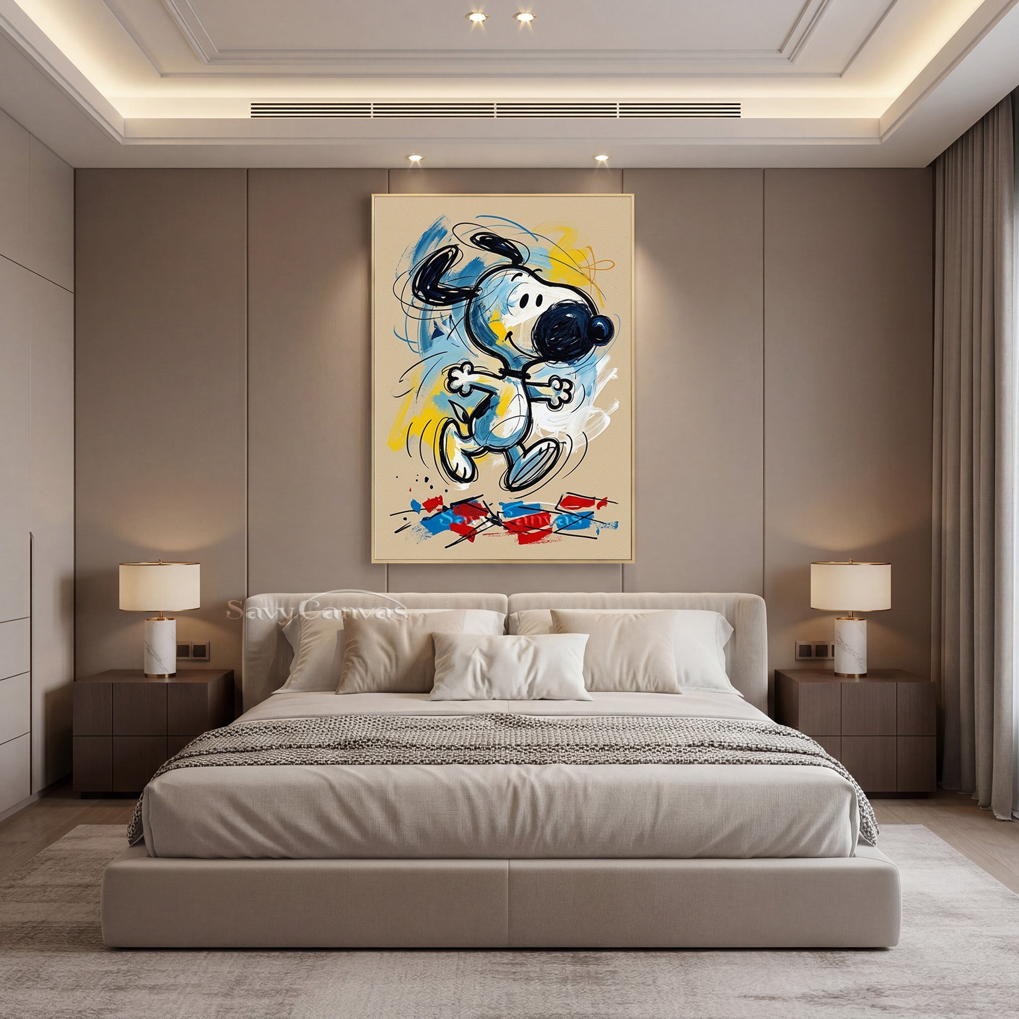 Colorful Pop Expressionist Dog Painting | Modern Animal Wall Art #AA 526