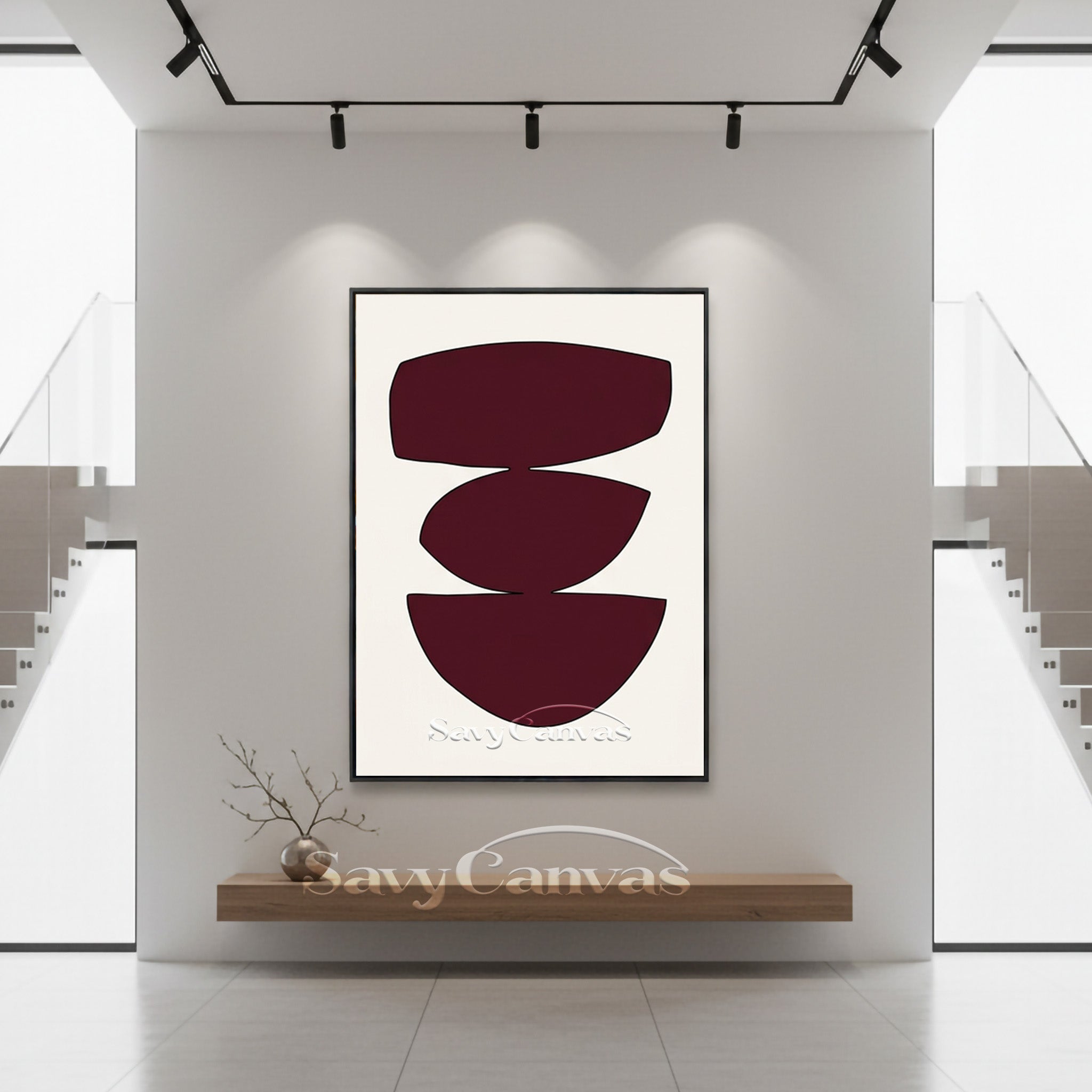 Modern Geometric Painting | Framed Minimalist Wall Art #AA 504