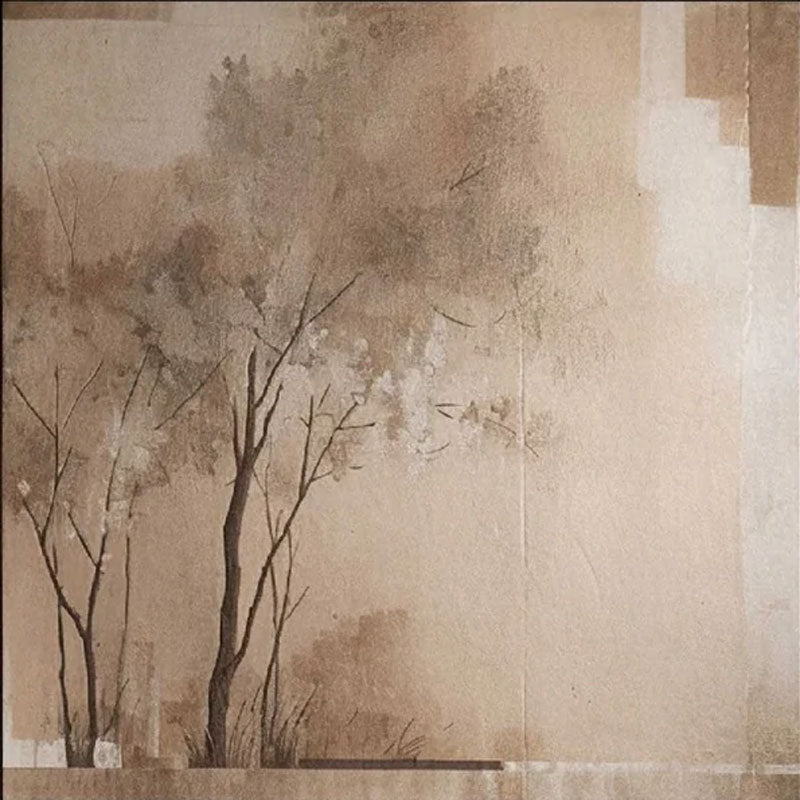 Neutral Tone Landscape Oil Painting - Minimalist Earthy Art #JJ 008