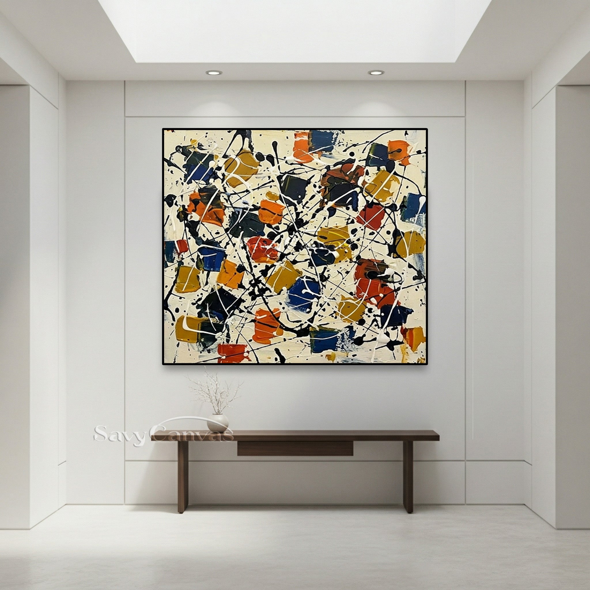 Vibrant Multi-Color Abstract Canvas Art | Modern Wall Decor #AA 529