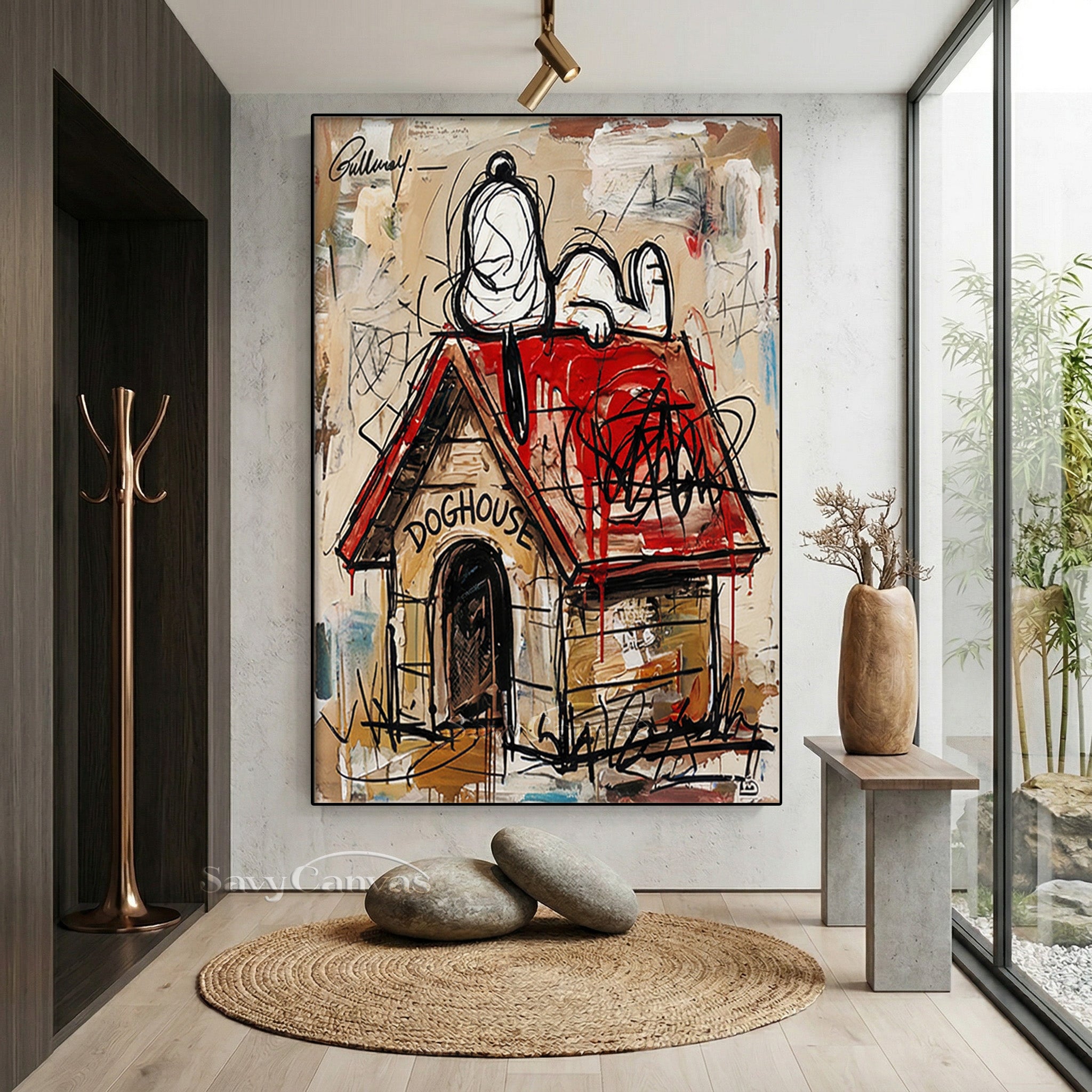 Snoopy Graffiti Wall Art | Authentic Handmade Pop Oil Painting #SS 065