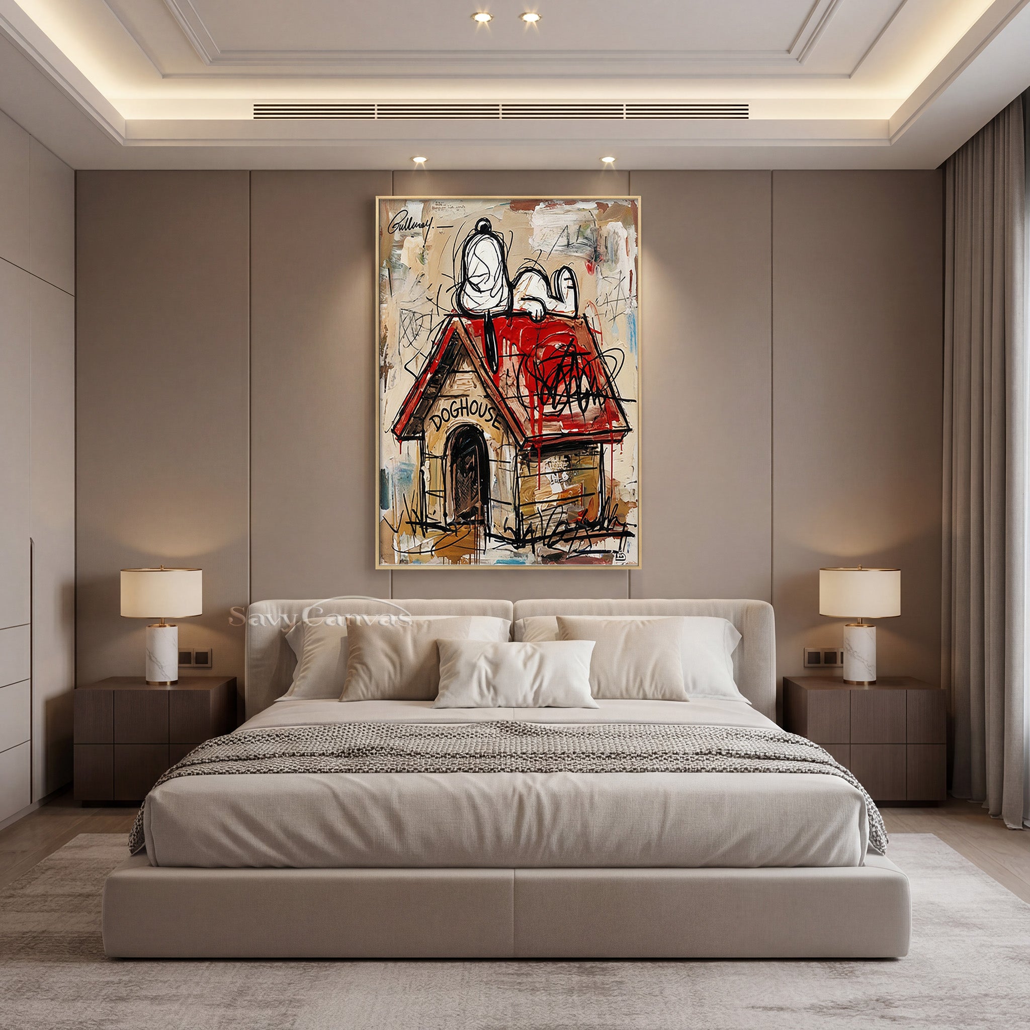 Snoopy Graffiti Wall Art | Authentic Handmade Pop Oil Painting #SS 065