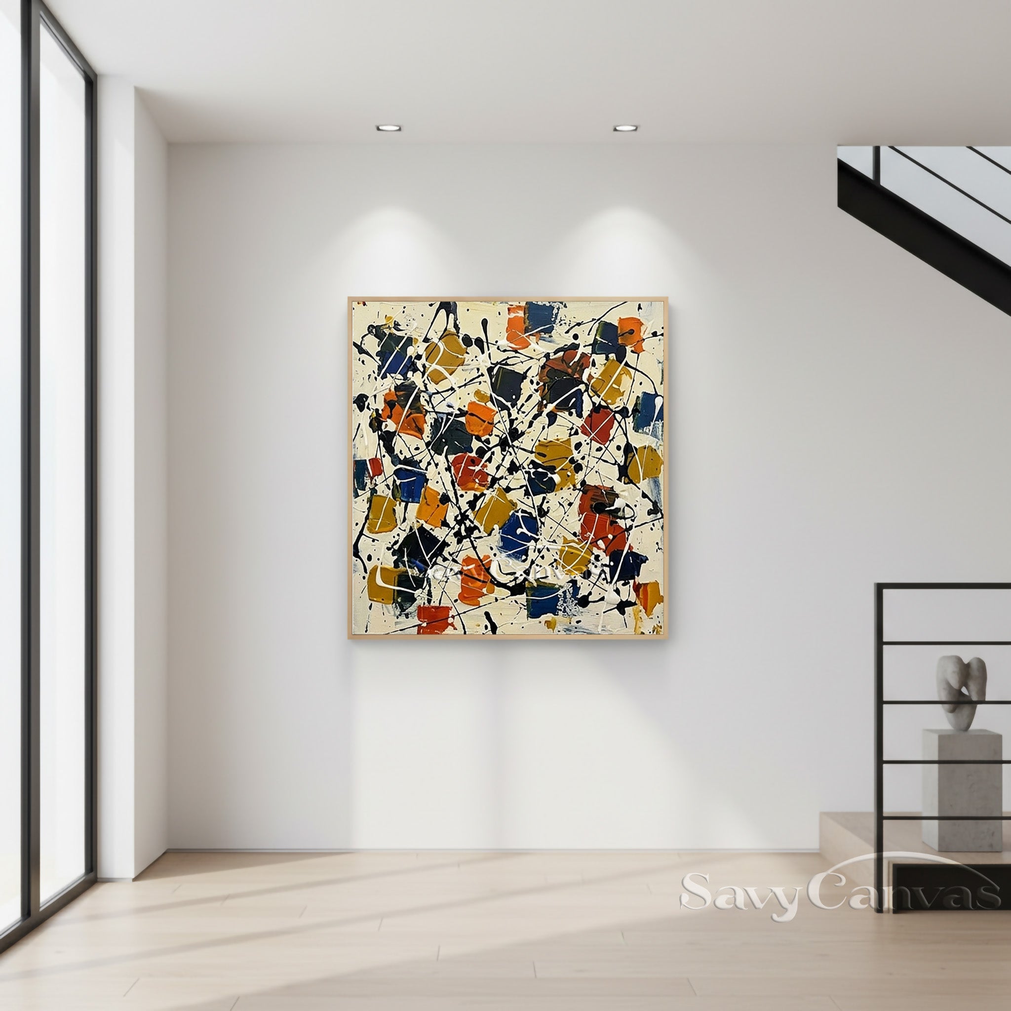 Vibrant Multi-Color Abstract Canvas Art | Modern Wall Decor #AA 529