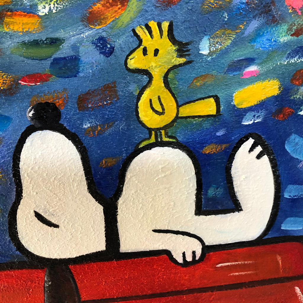 Post-Impressionism Snoopy Starry Night Canvas #SS 276