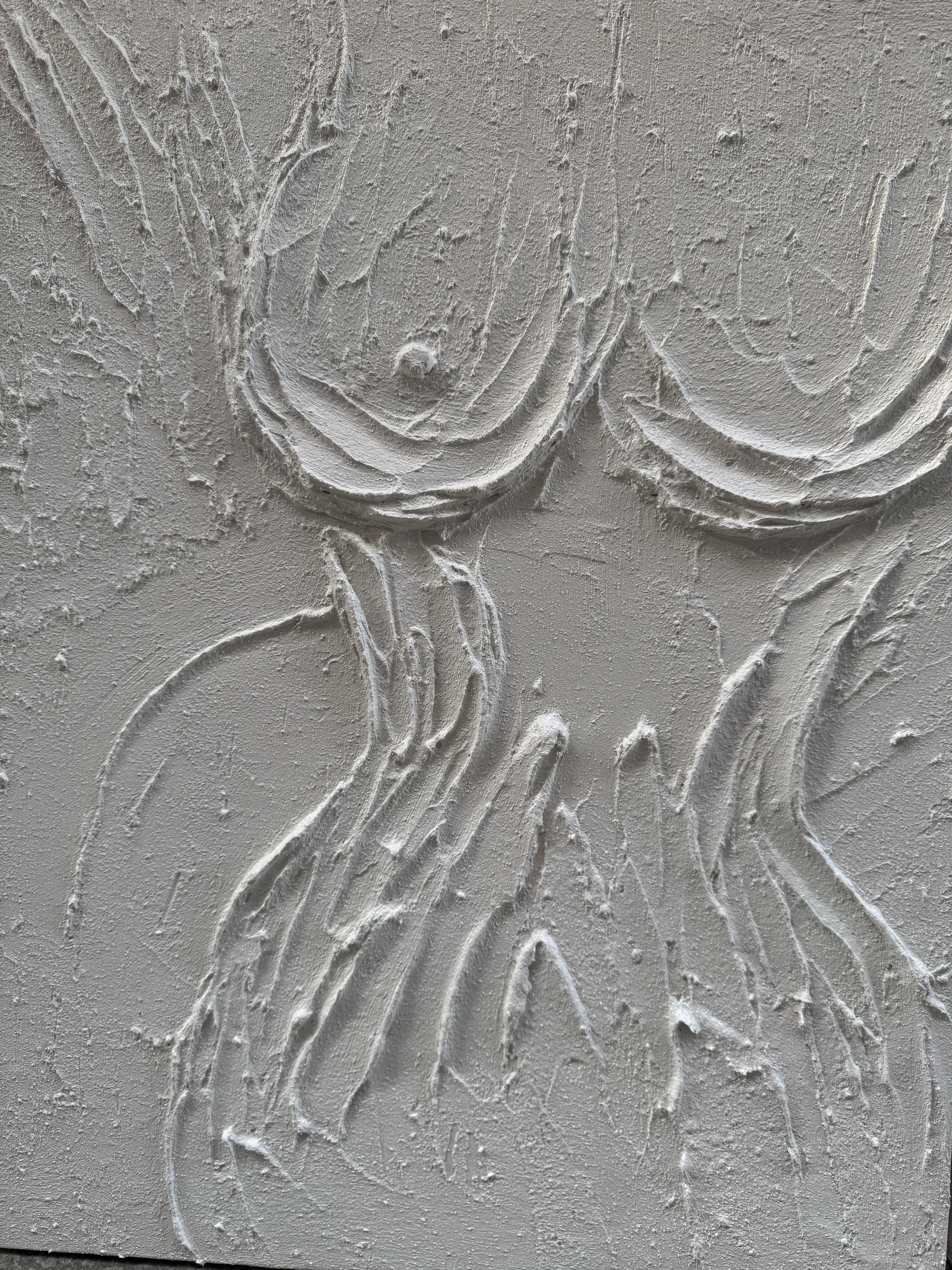 Textured Abstract Female Form Wall Art | 2 Piece Neutral Canvas Set #ZZ 204