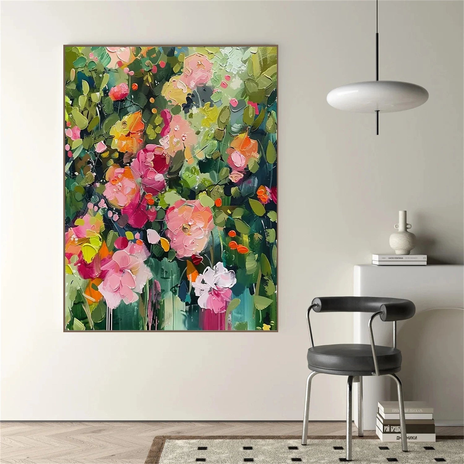 Unique Hand-Painted Flower Arrangement | Impasto Floral Art - Savy Canvas
