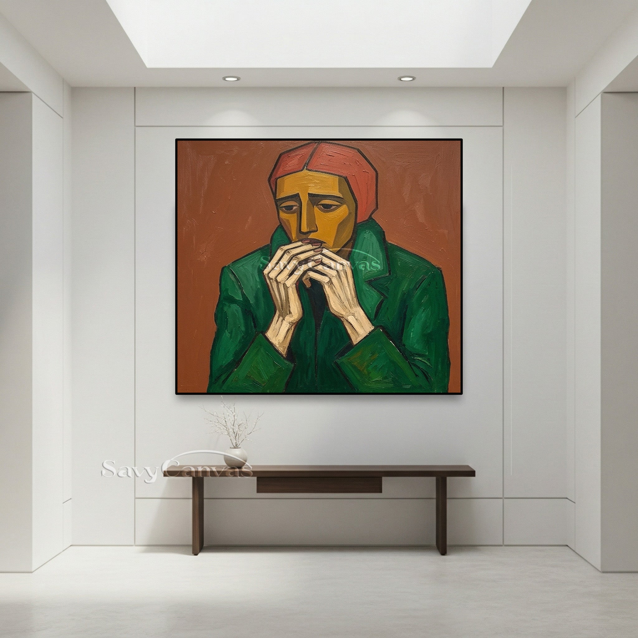 Modern Expressionist Portrait Oil Painting | Hand-Painted Art #SS 106