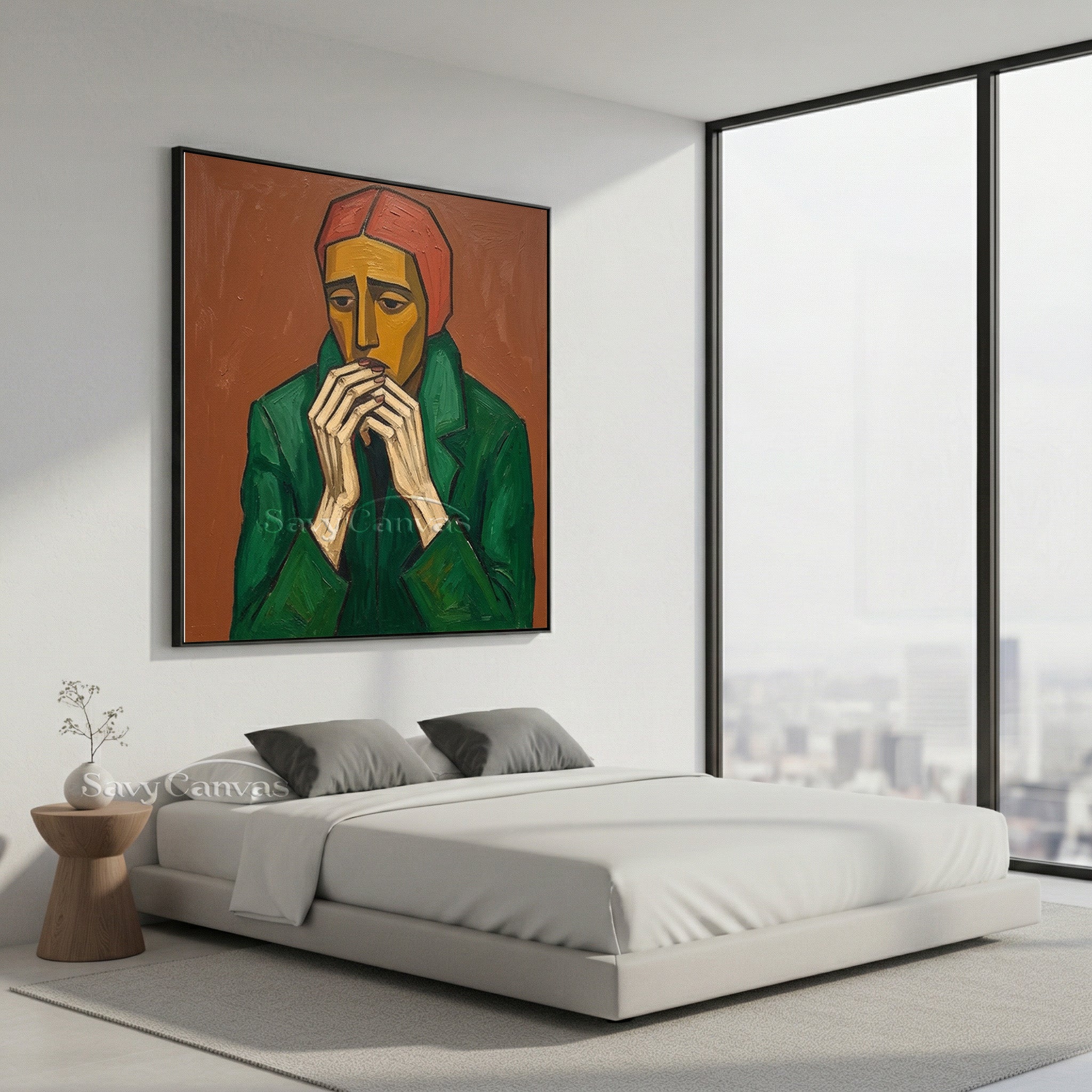 Modern Expressionist Portrait Oil Painting | Hand-Painted Art #SS 106