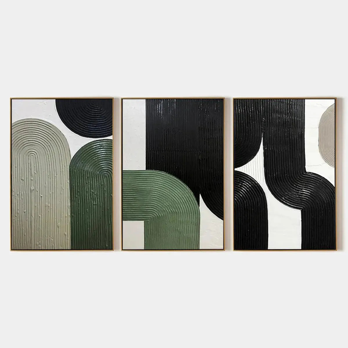 Textured 3D Abstract Triptych | Set of 3 Wall Art #AA 188