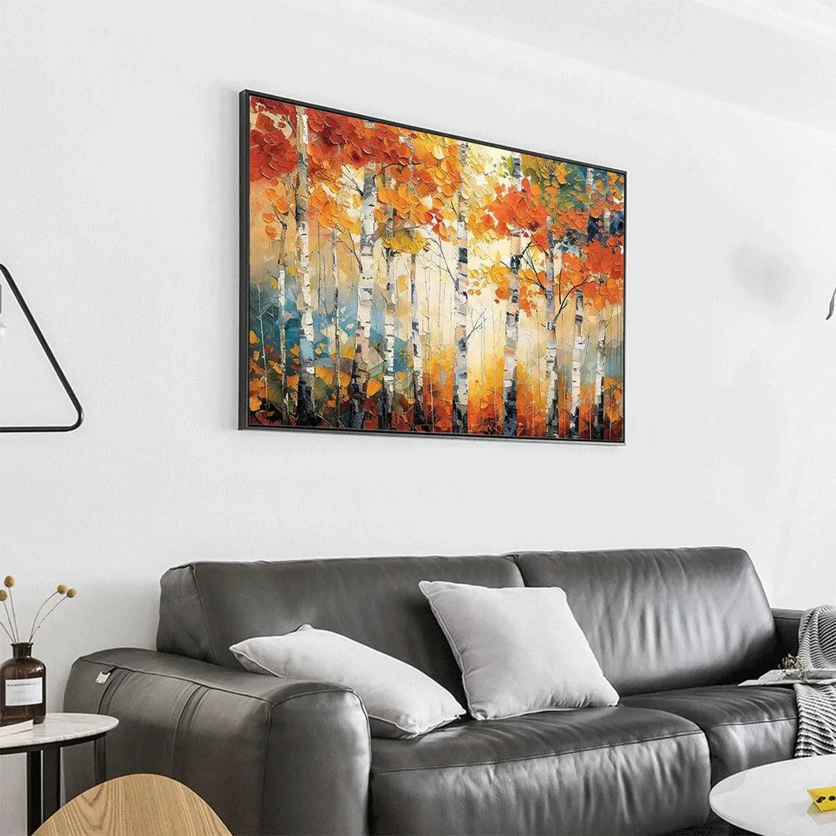 Textured Impasto Birch Tree Painting | Palette Knife Wall Art #TC 245