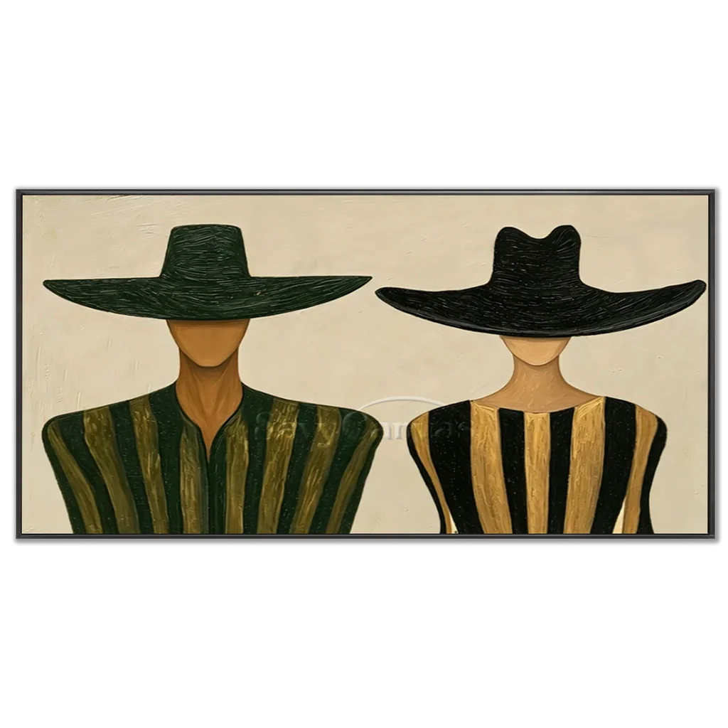 Expressionist Minimalist Portrait Art | Handmade Canvas #SS 354
