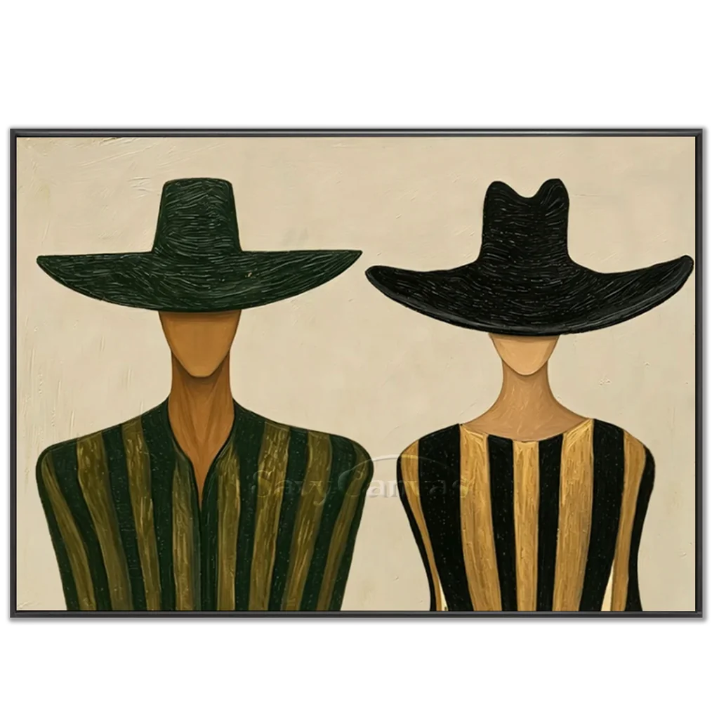 Expressionist Minimalist Portrait Art | Handmade Canvas #SS 354