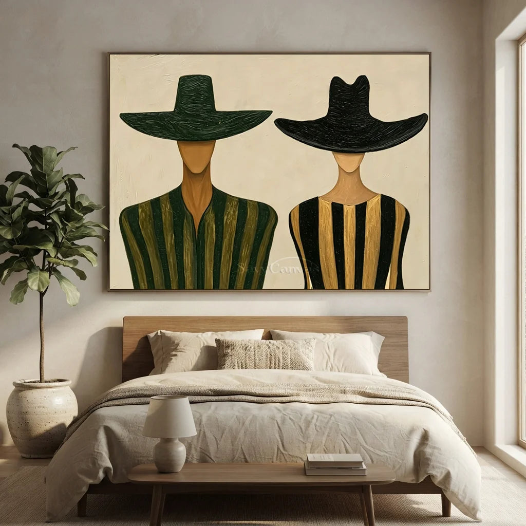 Expressionist Minimalist Portrait Art | Handmade Canvas #SS 354