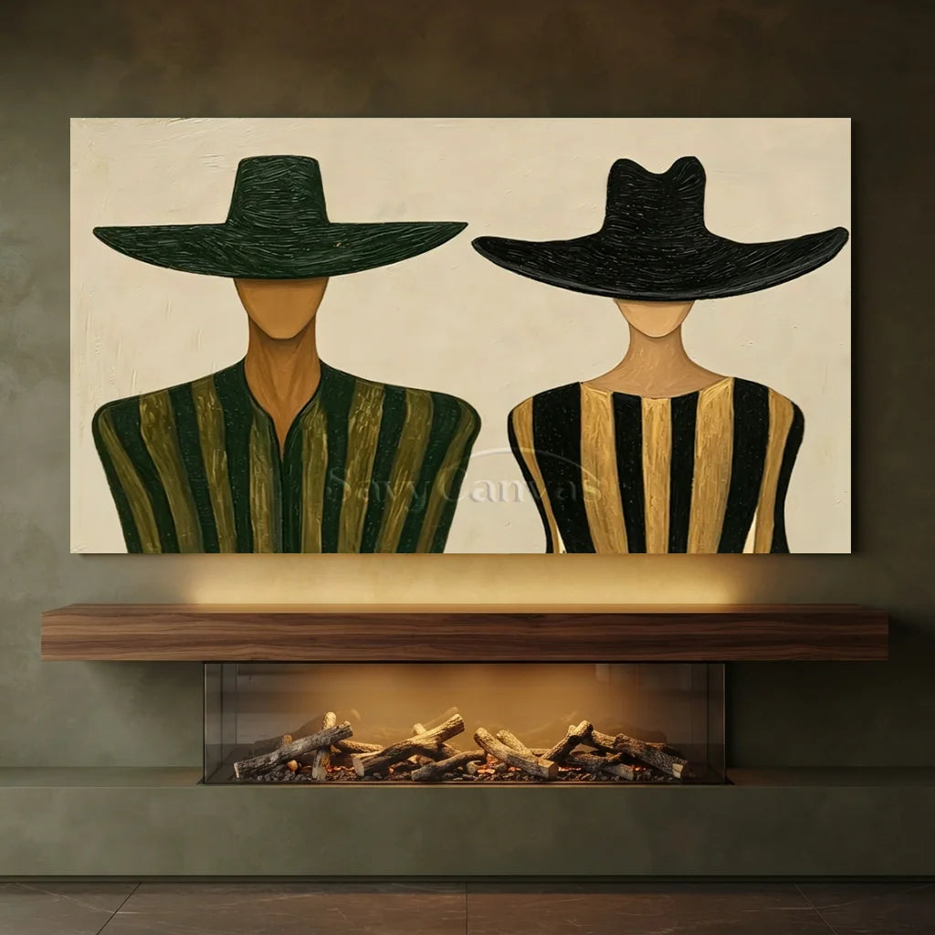Expressionist Minimalist Portrait Art | Handmade Canvas #SS 354