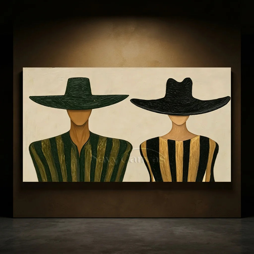 Expressionist Minimalist Portrait Art | Handmade Canvas #SS 354