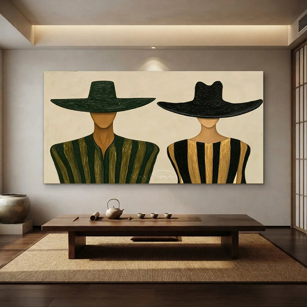 Expressionist Minimalist Portrait Art | Handmade Canvas #SS 354