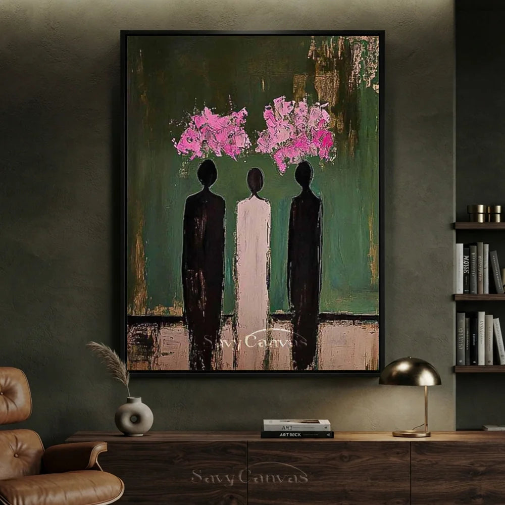 Abstract Expressionist Figural Oil Painting Canvas #SS 288