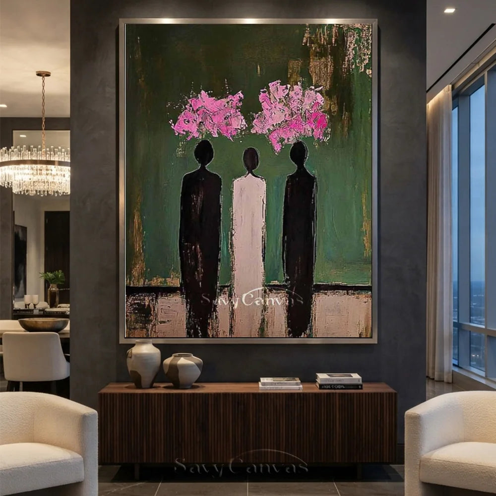 Abstract Expressionist Figural Oil Painting Canvas #SS 288