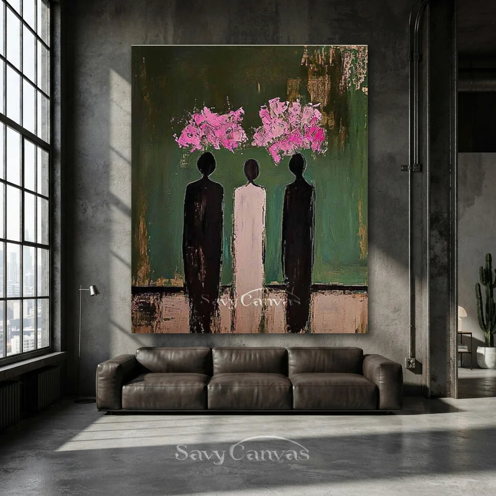 Abstract Expressionist Figural Oil Painting Canvas #SS 288