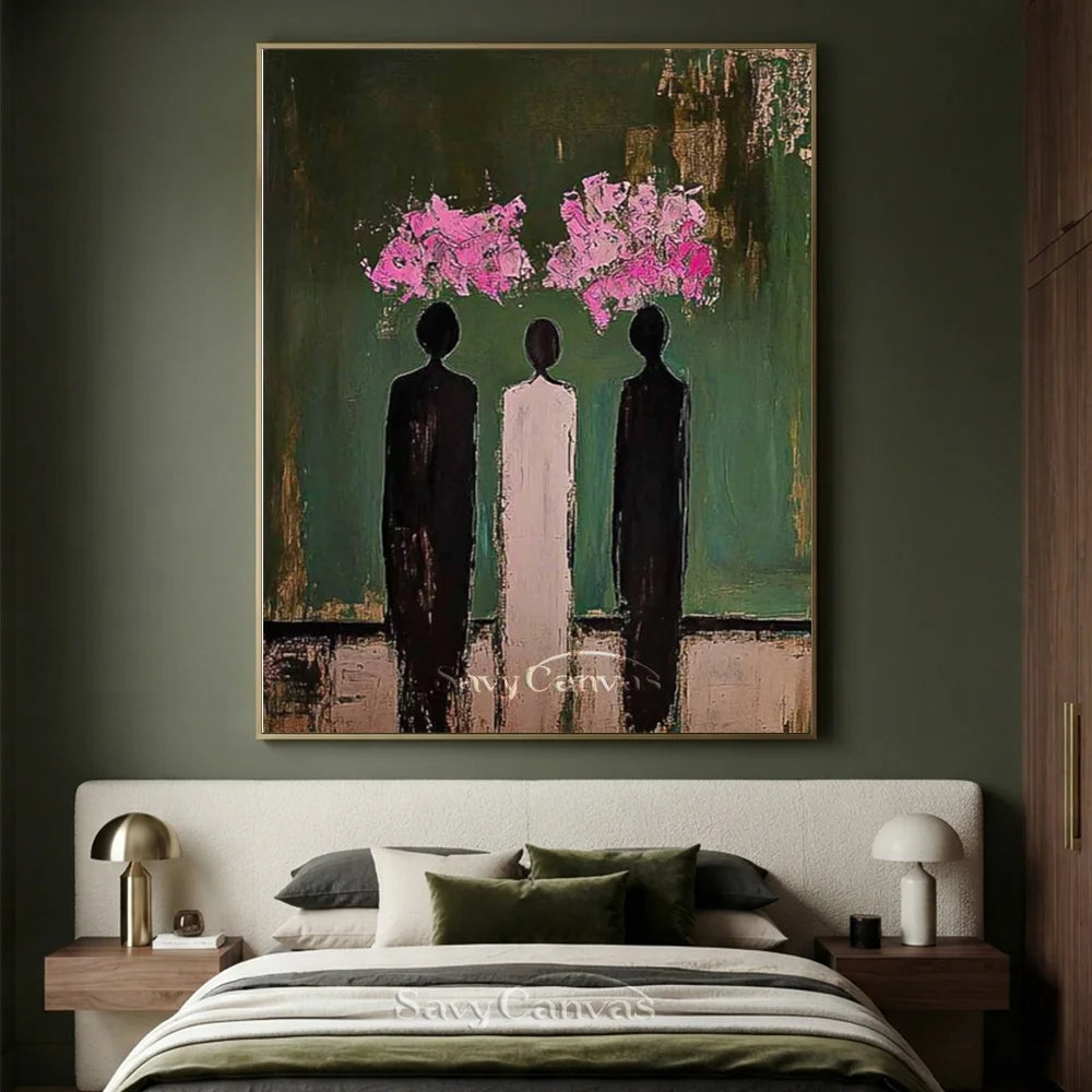 Abstract Expressionist Figural Oil Painting Canvas #SS 288