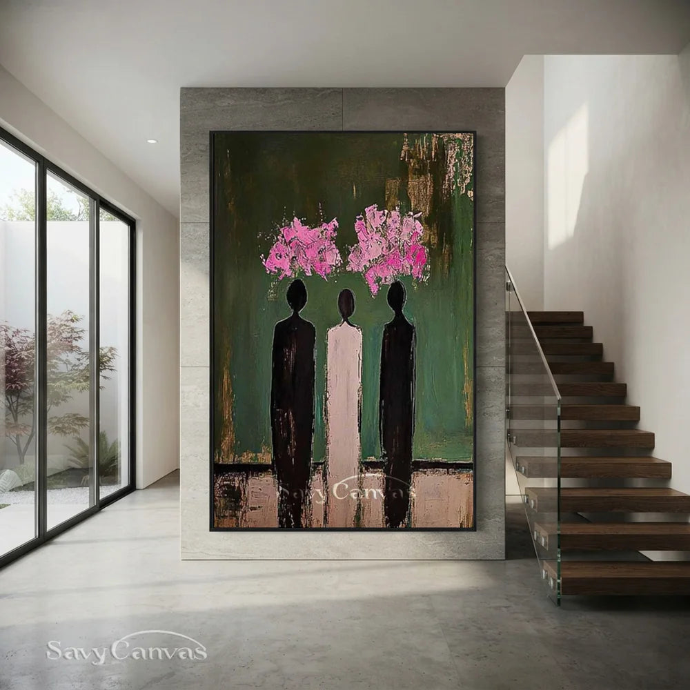 Abstract Expressionist Figural Oil Painting Canvas #SS 288