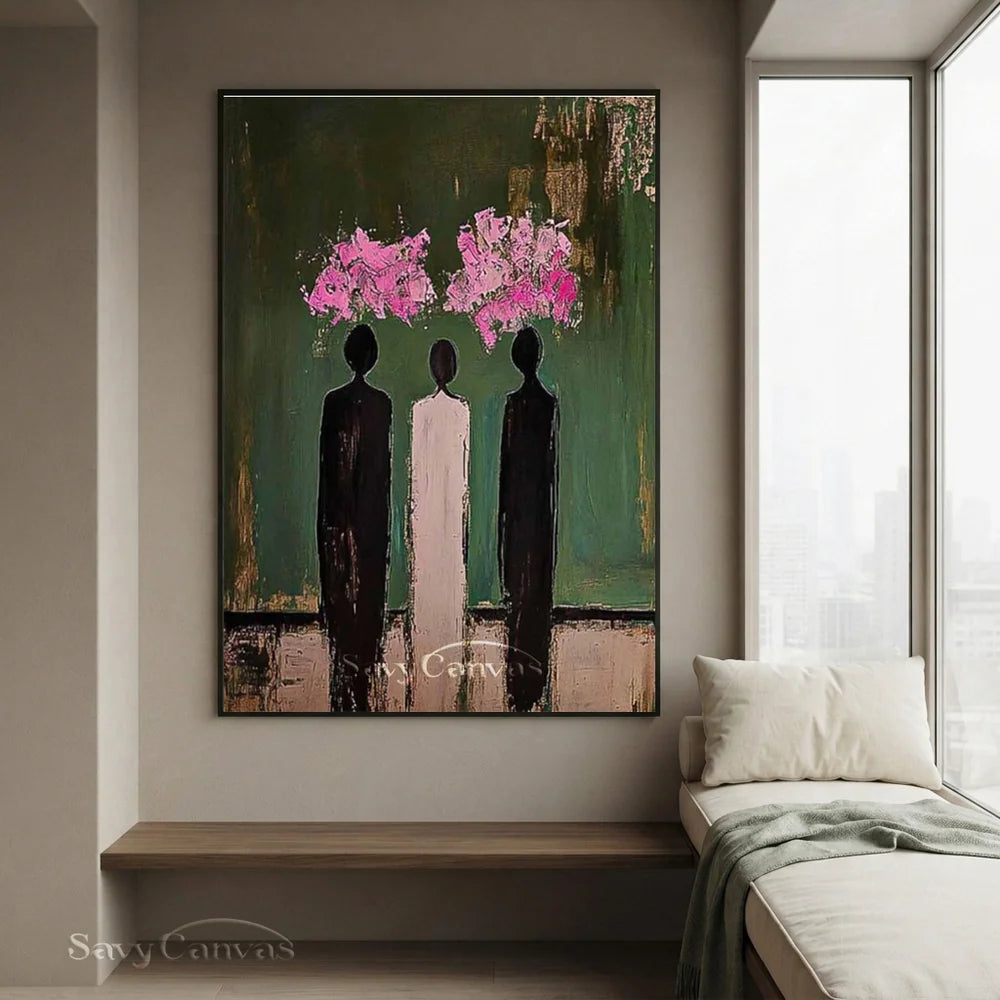 Abstract Expressionist Figural Oil Painting Canvas #SS 288
