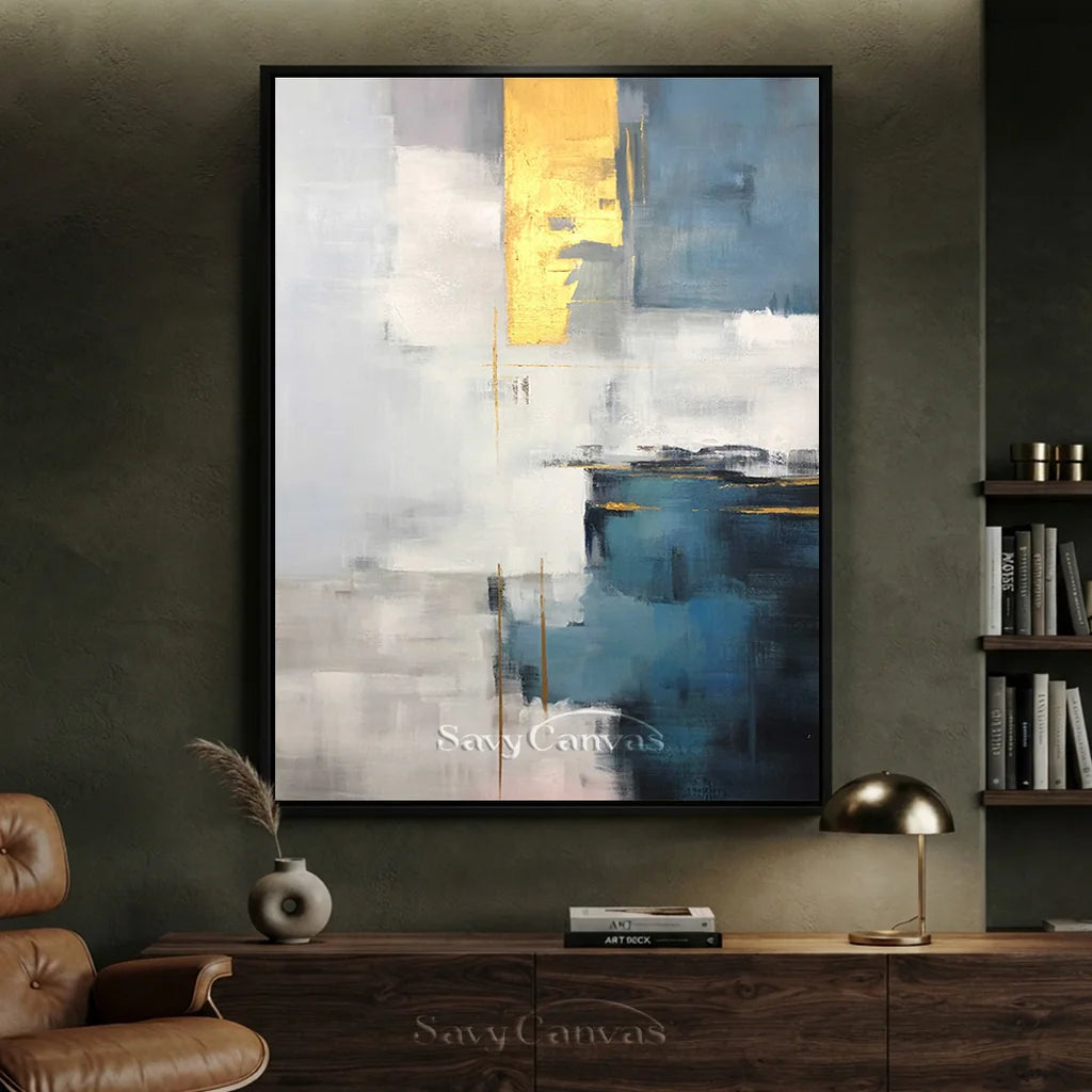 Abstract Wall Art for Living Room | Large Contemporary Painting #ZZ 108