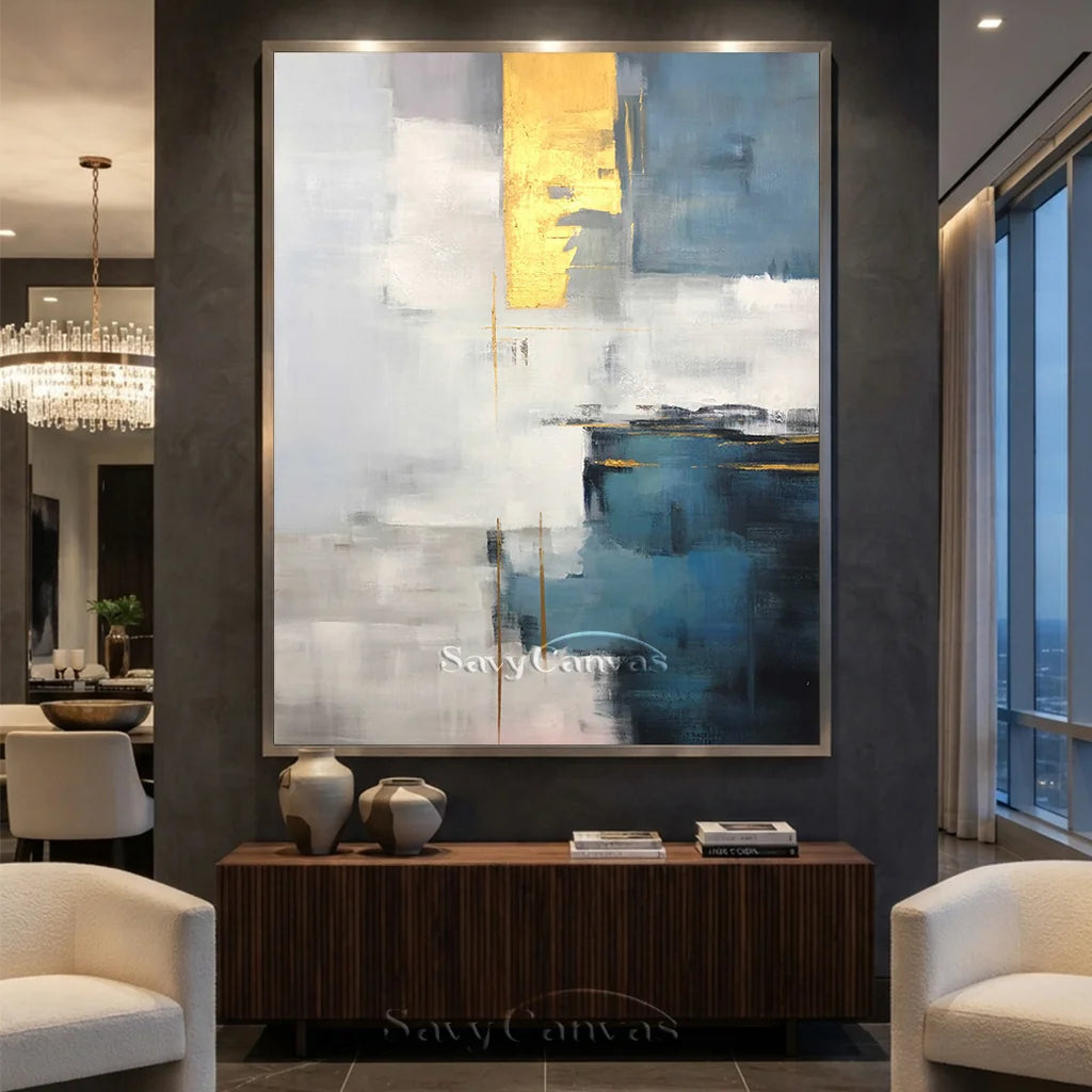 Abstract Wall Art for Living Room | Large Contemporary Painting #ZZ 108