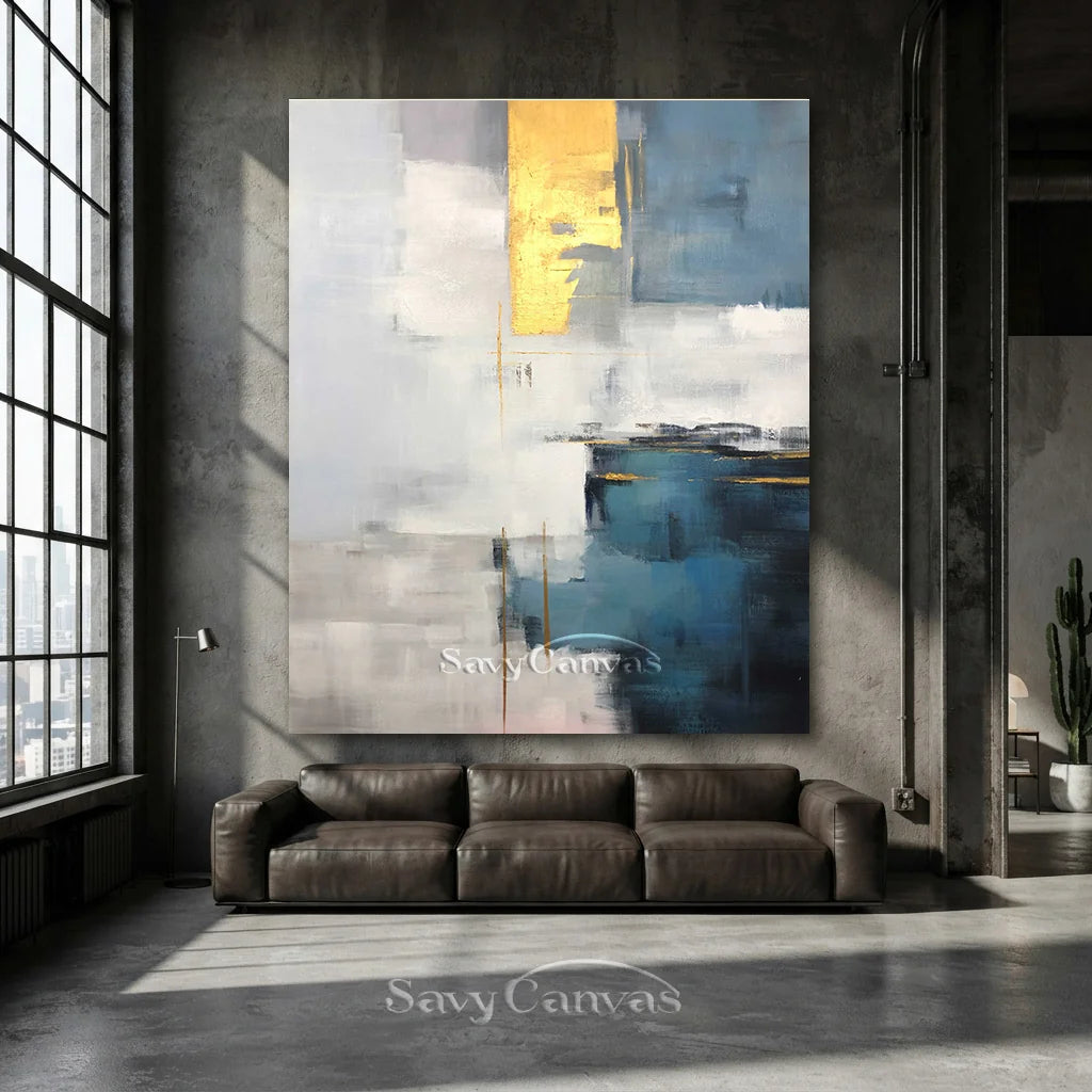 Abstract Wall Art for Living Room | Large Contemporary Painting #ZZ 108