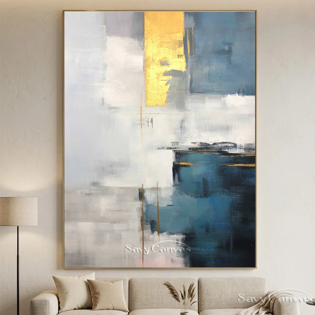 Abstract Wall Art for Living Room | Large Contemporary Painting #ZZ 108