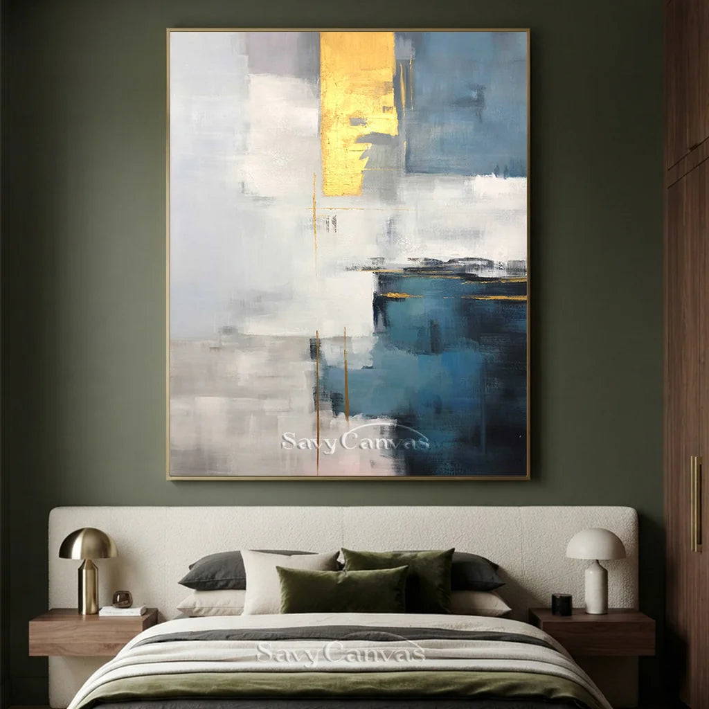 Abstract Wall Art for Living Room | Large Contemporary Painting #ZZ 108