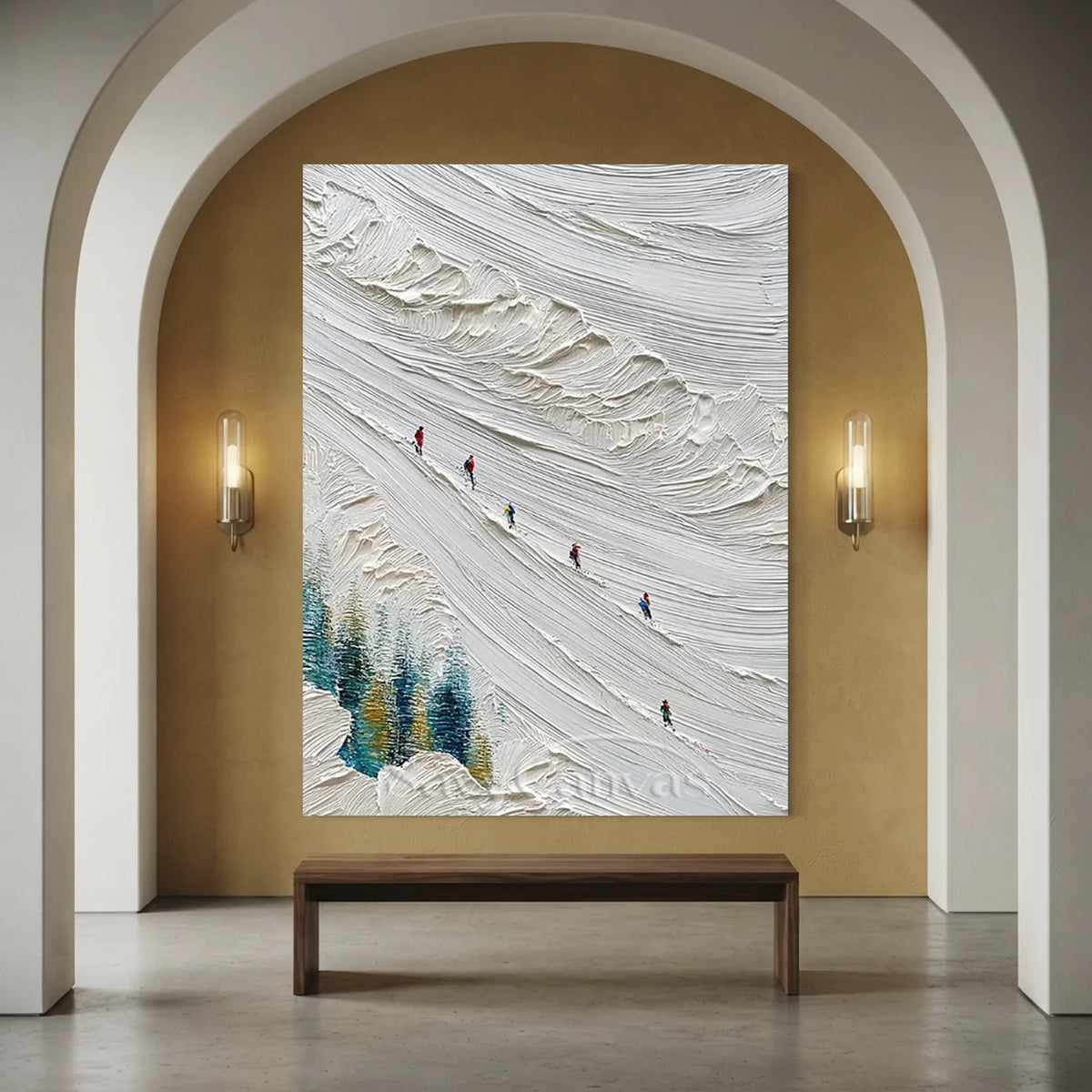 Abstract-Winter-Skiing-Oil-Painting-for-art-corridor1-06.webp