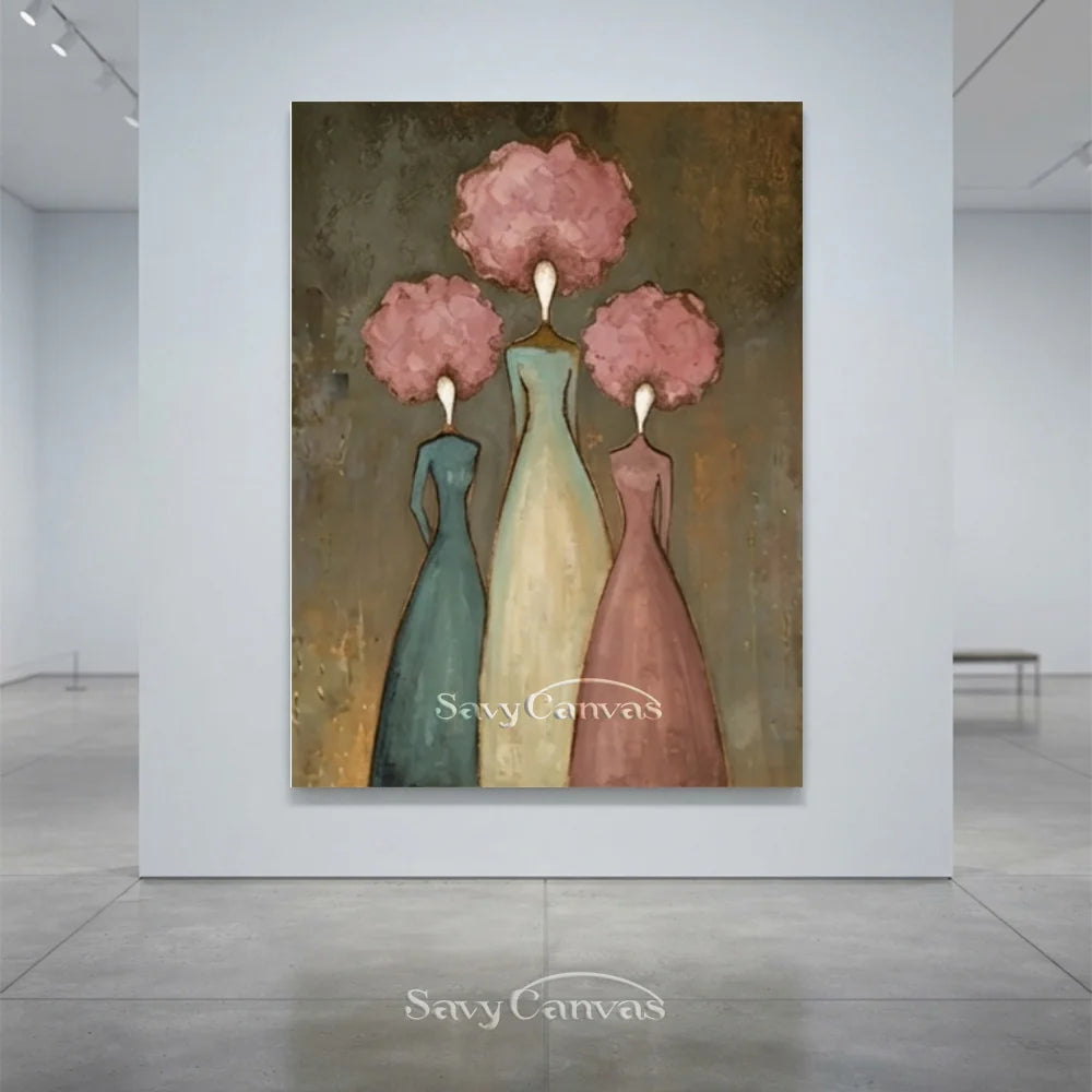 Abstract Expressionist Figural Oil Painting Canvas #SS 287