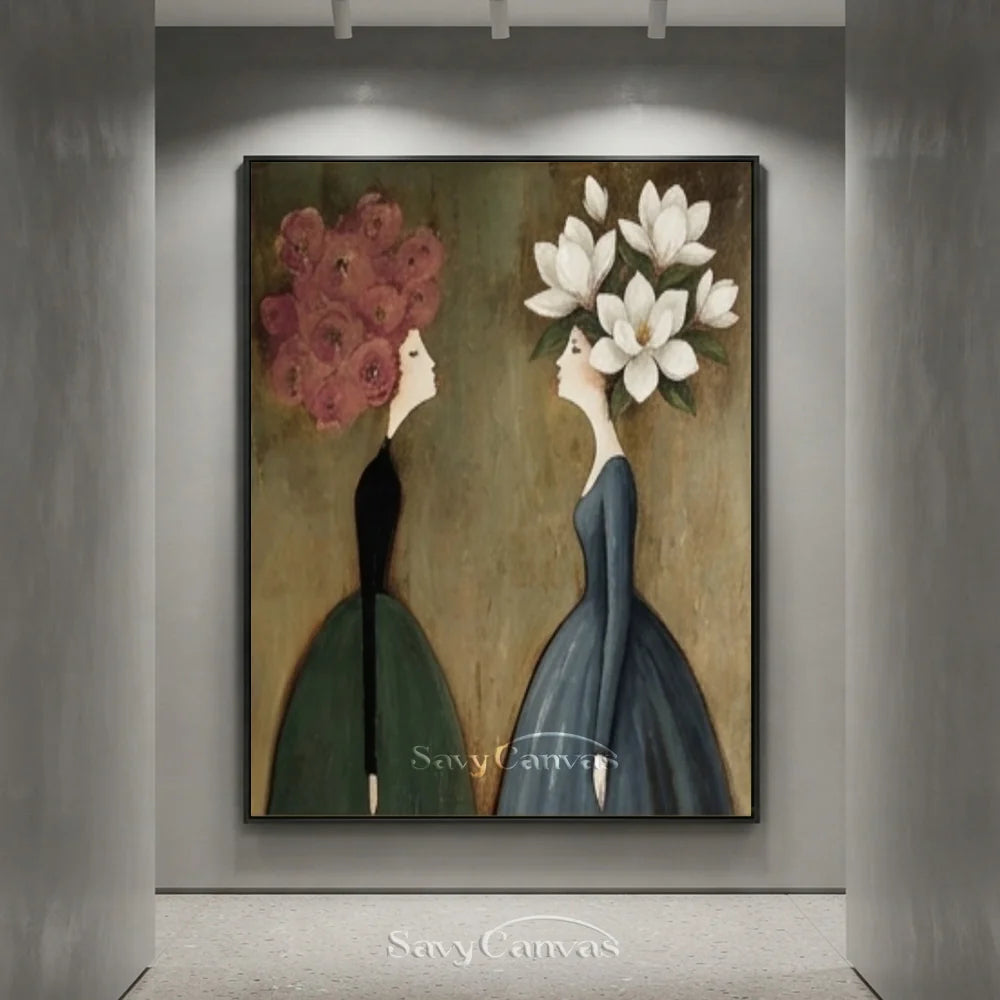 Abstract Expressionist Figural Oil Painting #SS 291