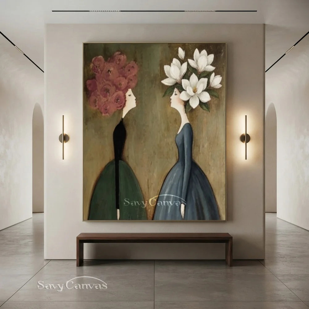 Abstract Expressionist Figural Oil Painting #SS 291