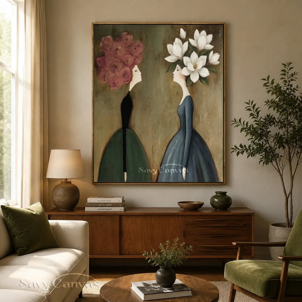 Abstract Expressionist Figural Oil Painting #SS 291